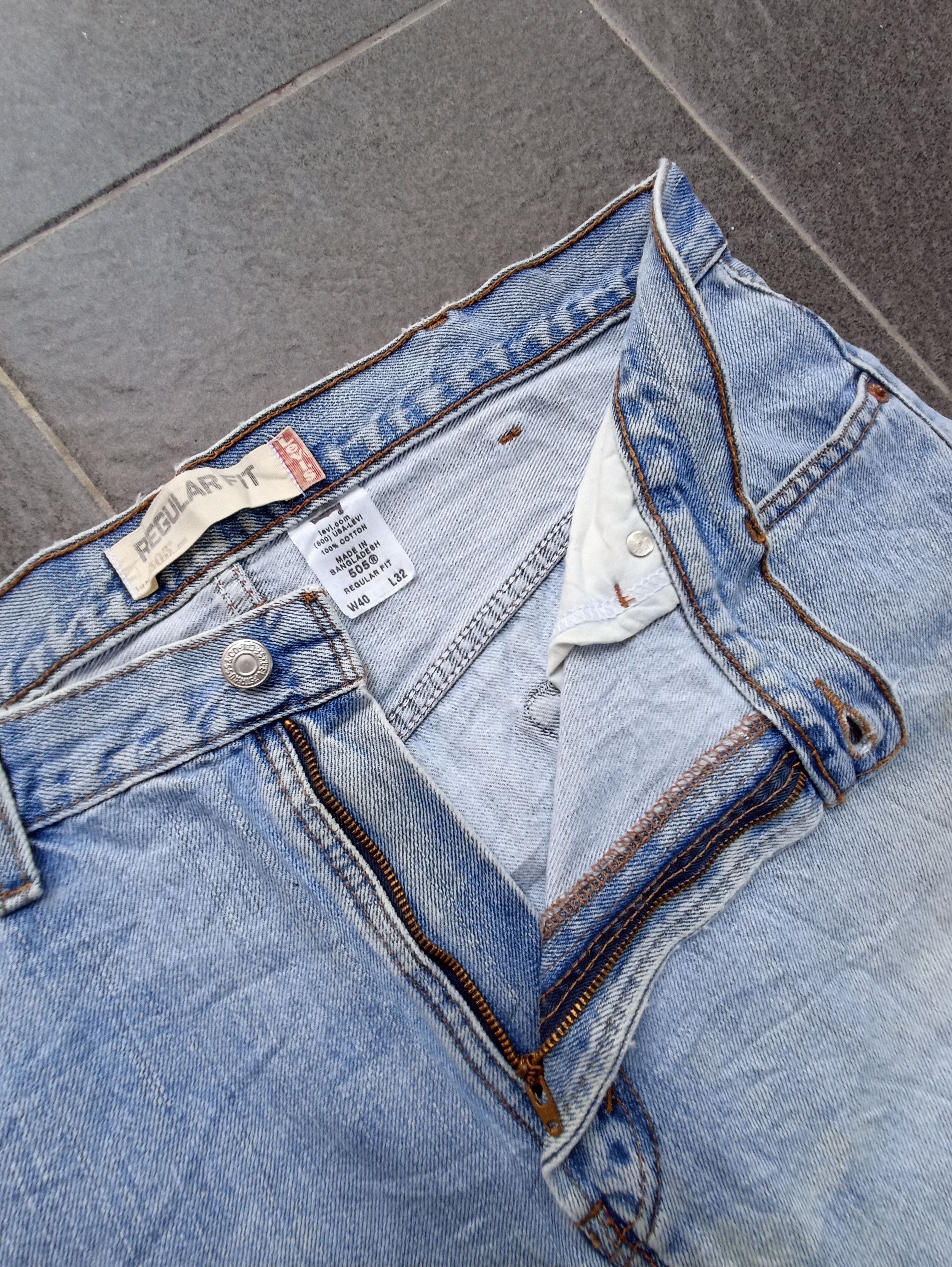 Jean × Levi's × Vintage Vintage Levis 505 blue Wash Jeans -J188 Size US 38 / EU 54 - 3 Thumbnail