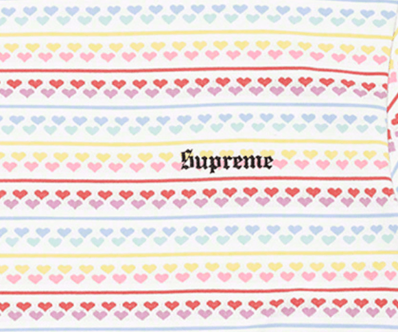 Supreme Supreme Hearts Jacquard S/S Top White 2XL XXL | Grailed