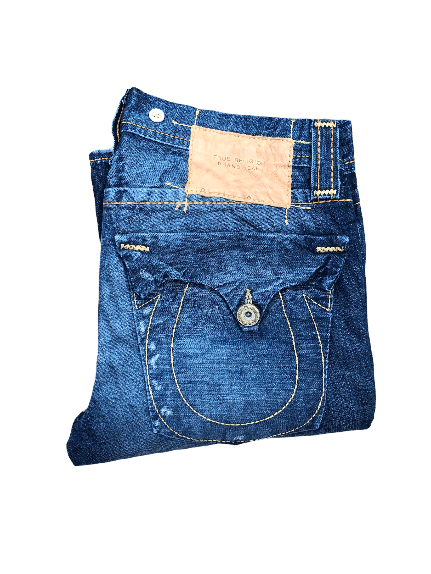 Vintage RARE BUTTON True Religion Jeans Size 33 Blue