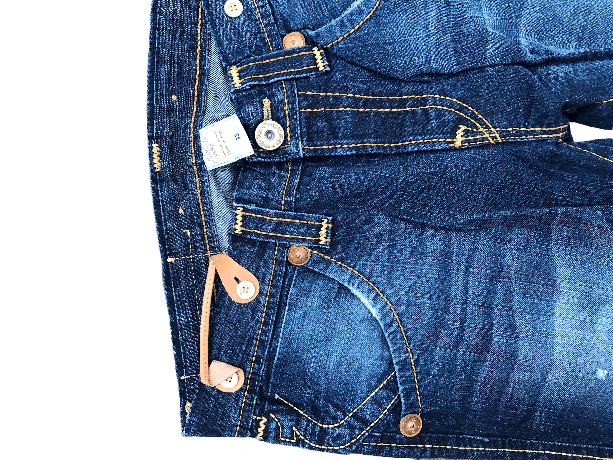 Vintage RARE BUTTON True Religion Jeans Size 33 Blue