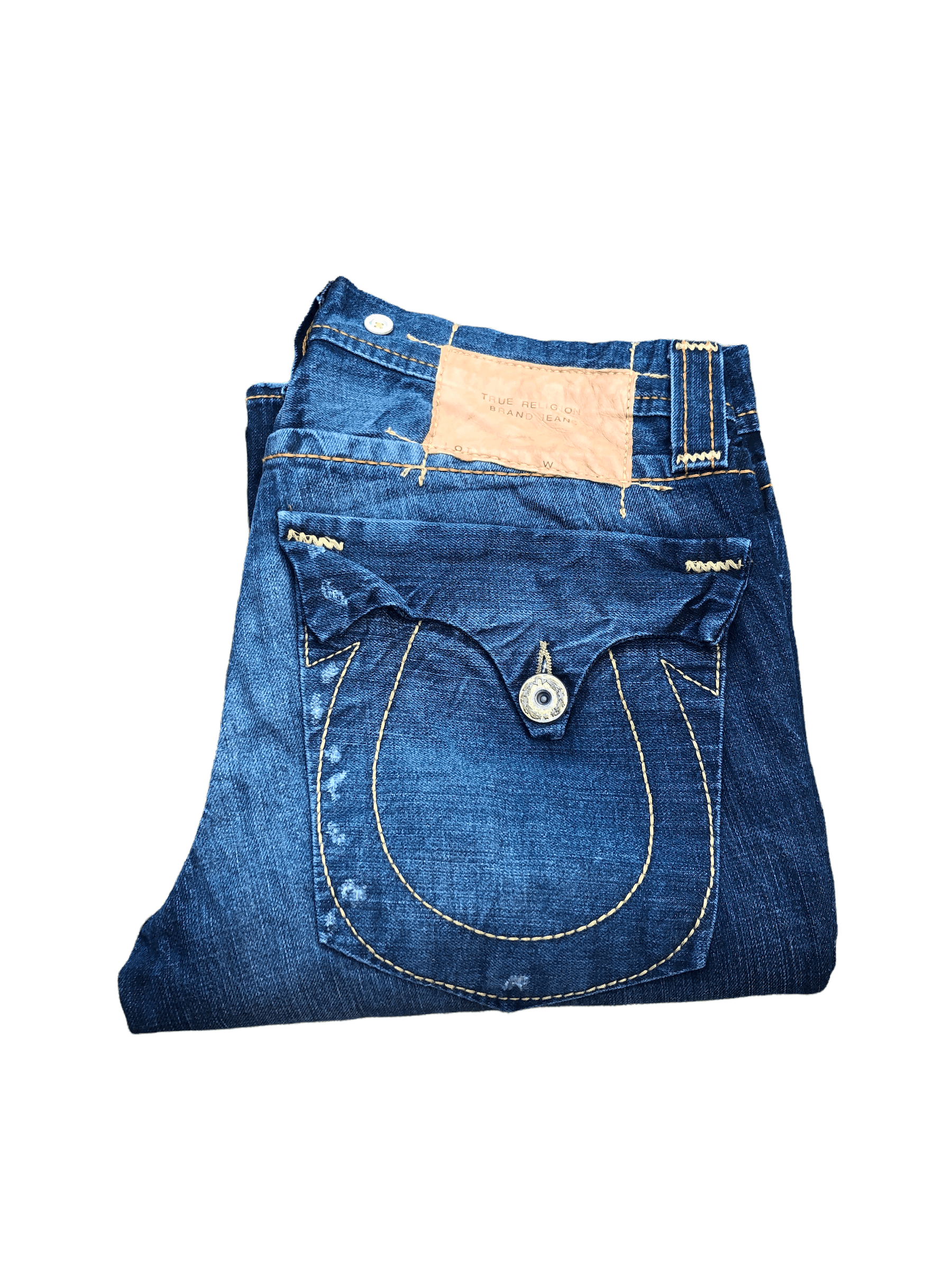Vintage RARE BUTTON True Religion Jeans Size 33 Blue