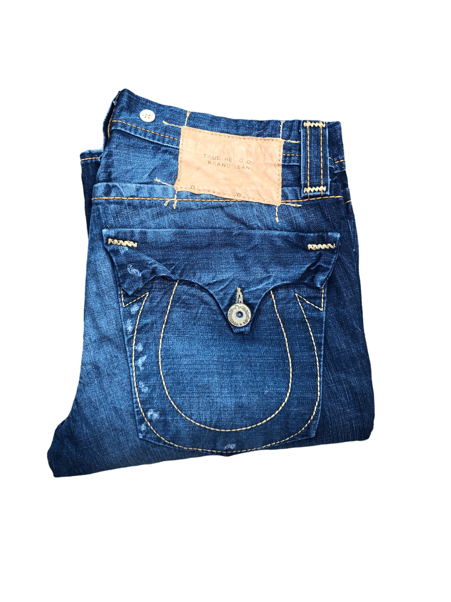Vintage RARE BUTTON True Religion Jeans Size 33 Blue