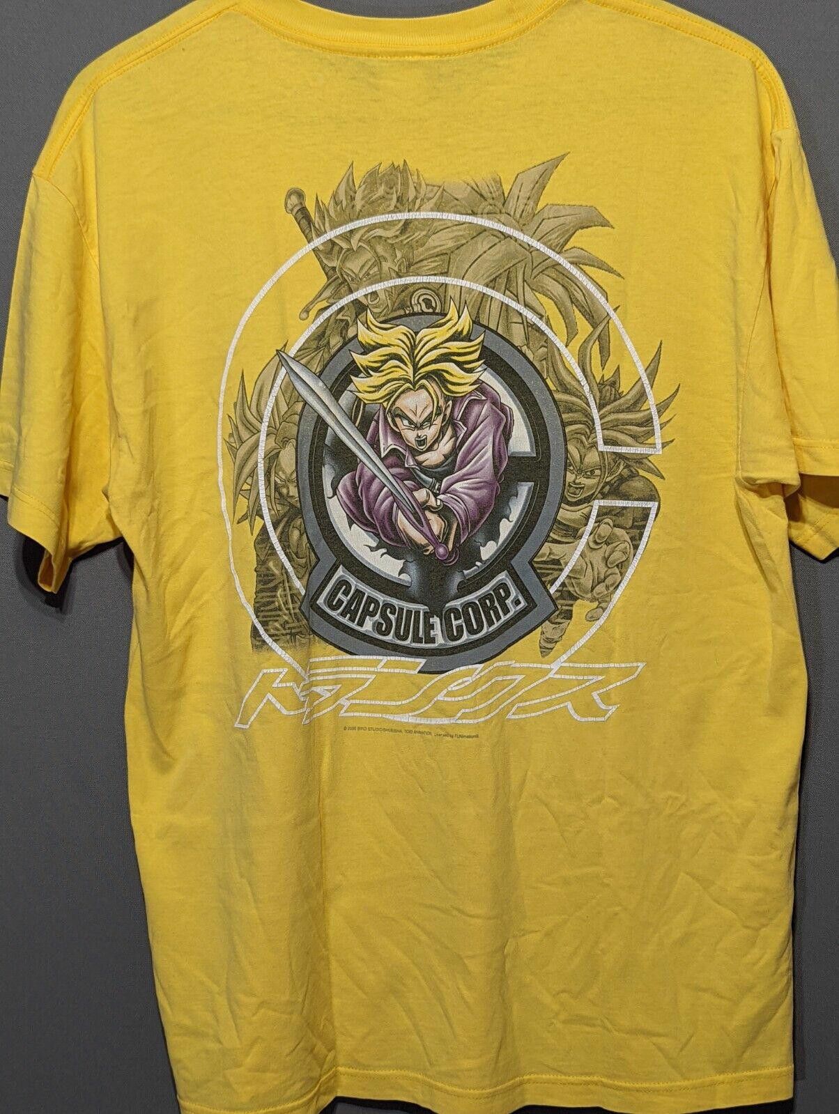 Vintage Vintage 2000 DBZ Trunks Sword Capsule Corp Yellow Graphic Grailed