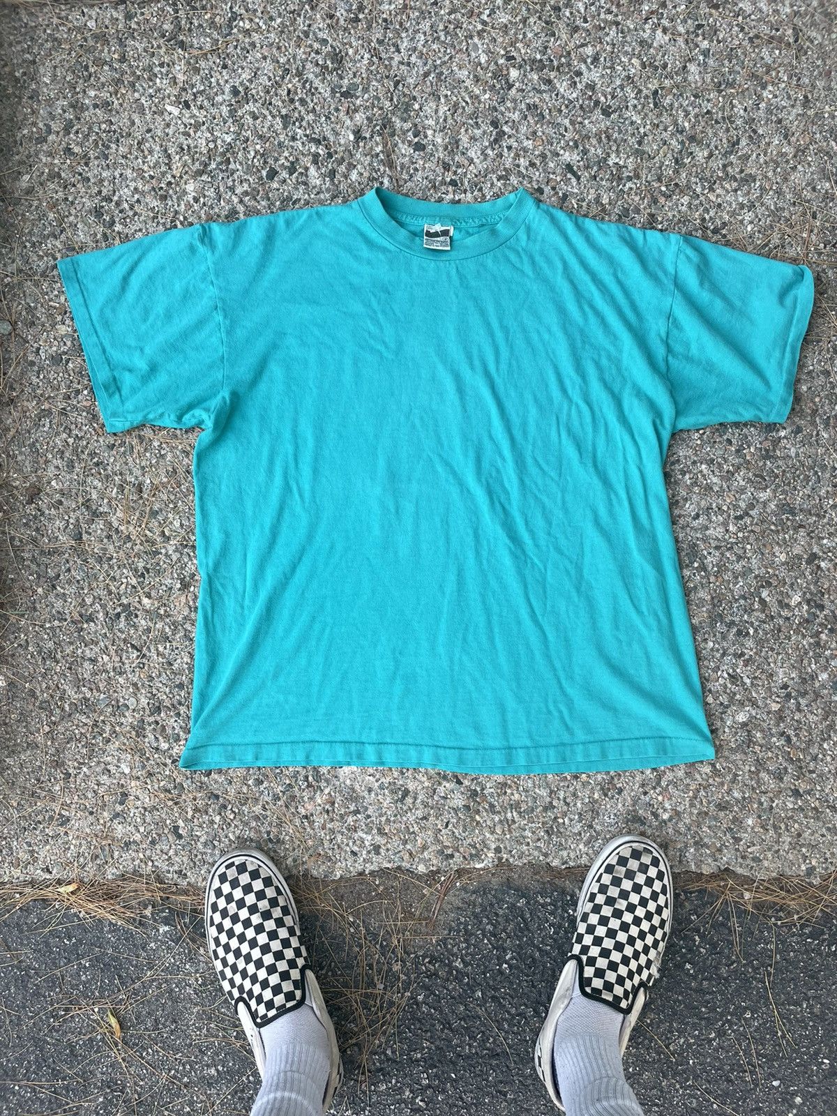 Vintage (1) 80s Vintage Made in USA Blank Single Stitch T Shirt Size US XL / EU 56 / 4 - 8 Thumbnail