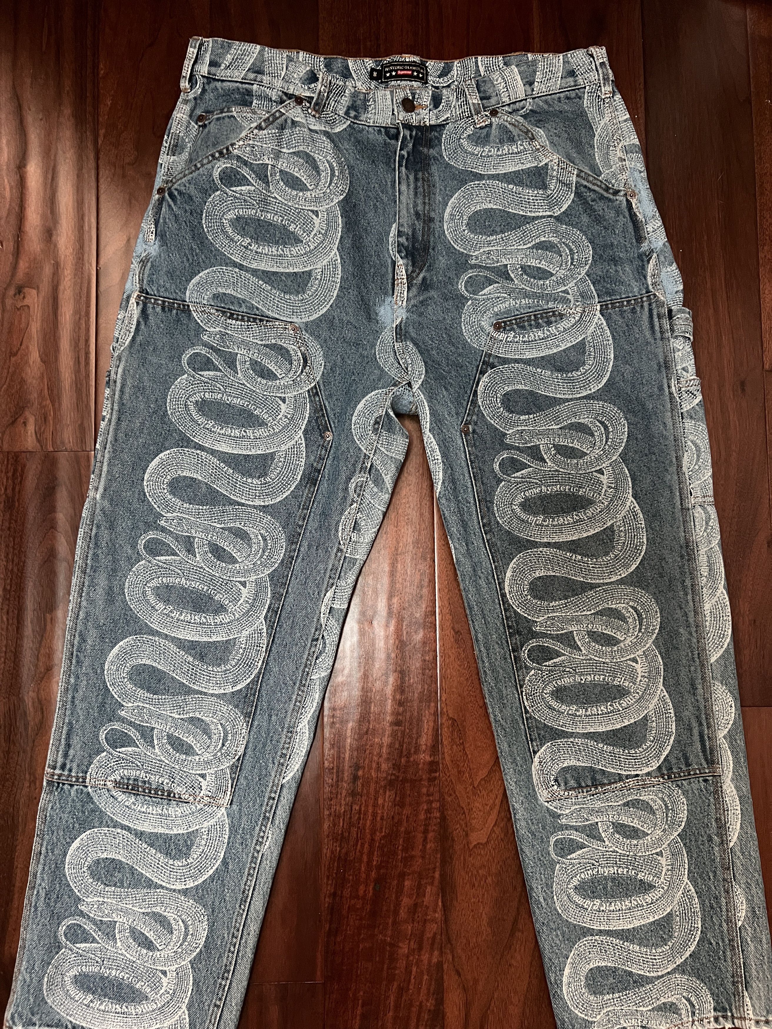 Supreme Snake Double Knee Denim Painter Pant | Grailed