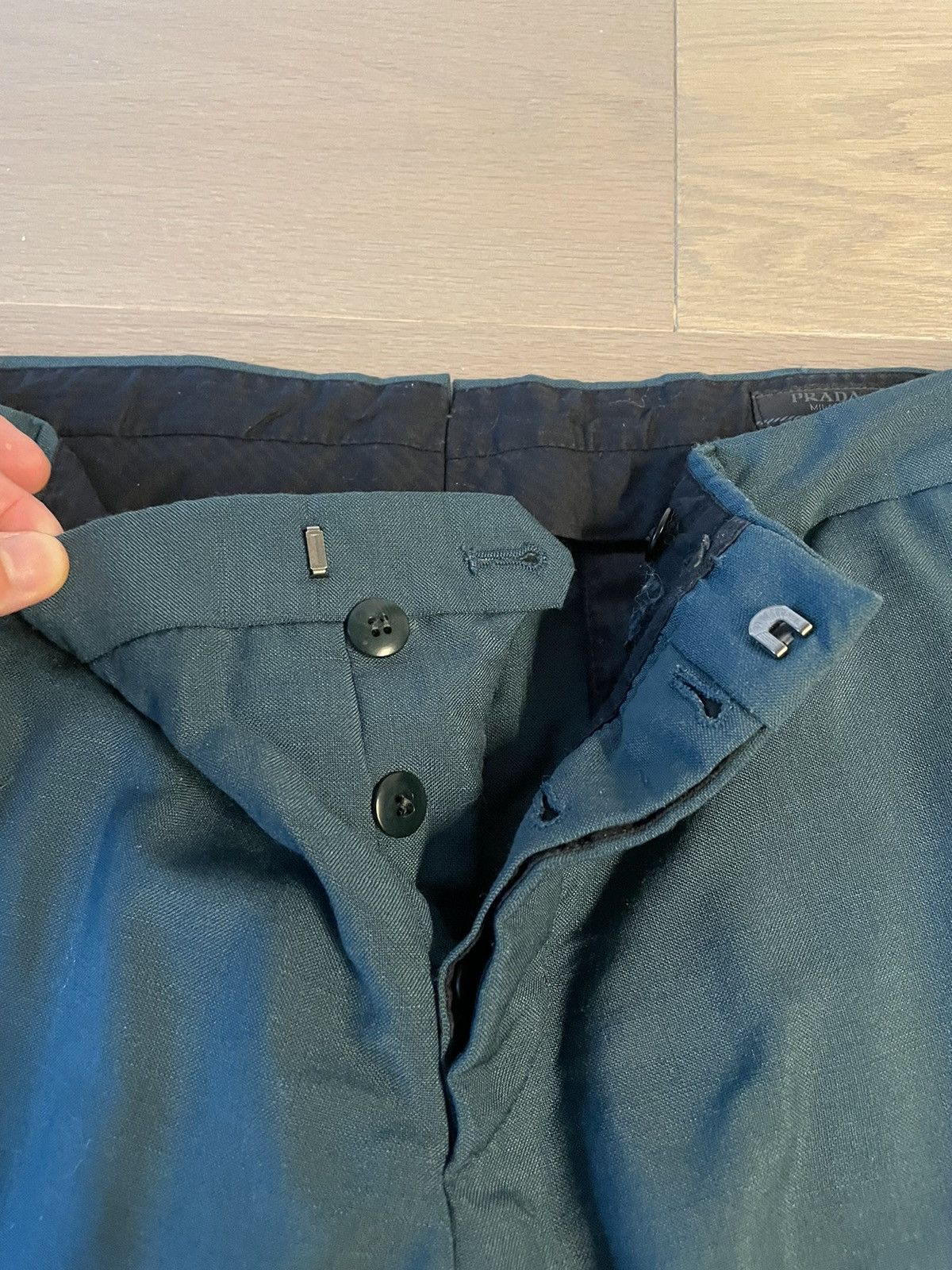 Prada Prada Green Cuffed Trousers 46 Size US 30 / EU 46 - 4 Thumbnail