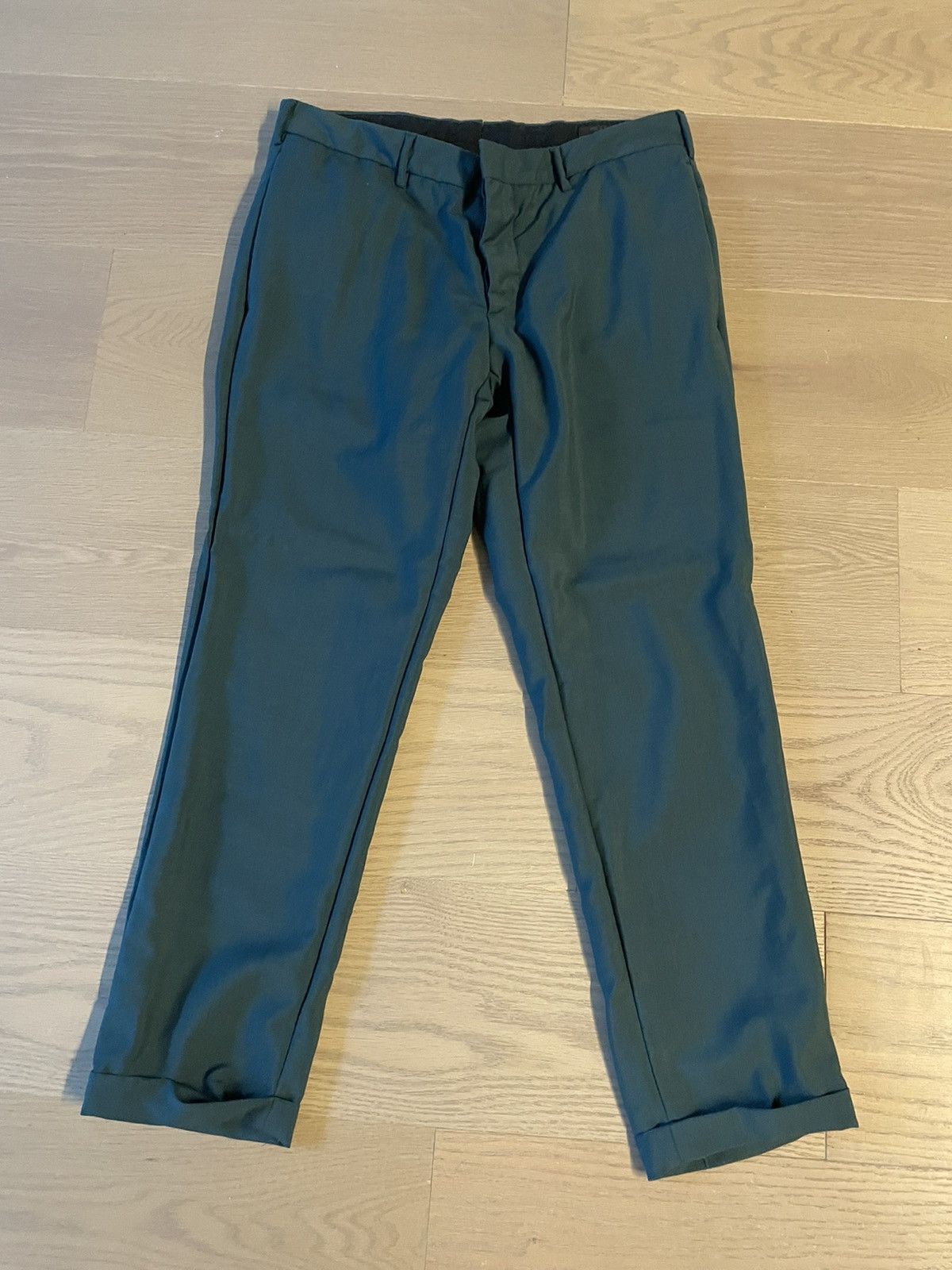 Prada Prada Green Cuffed Trousers 46 Size US 30 / EU 46 - 1 Thumbnail