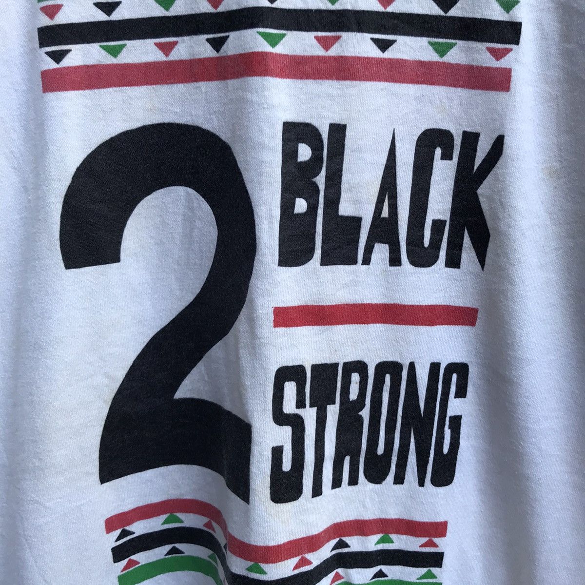 Rap Tees Vintage rare 90s 2 BLACK 2 STRONG rap tee Size US XL / EU 56 / 4 - 4 Thumbnail