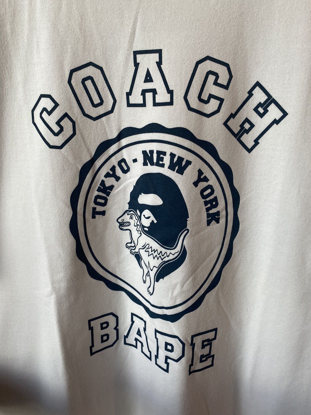 Bape Coach x Bape College Tee White | Grailed