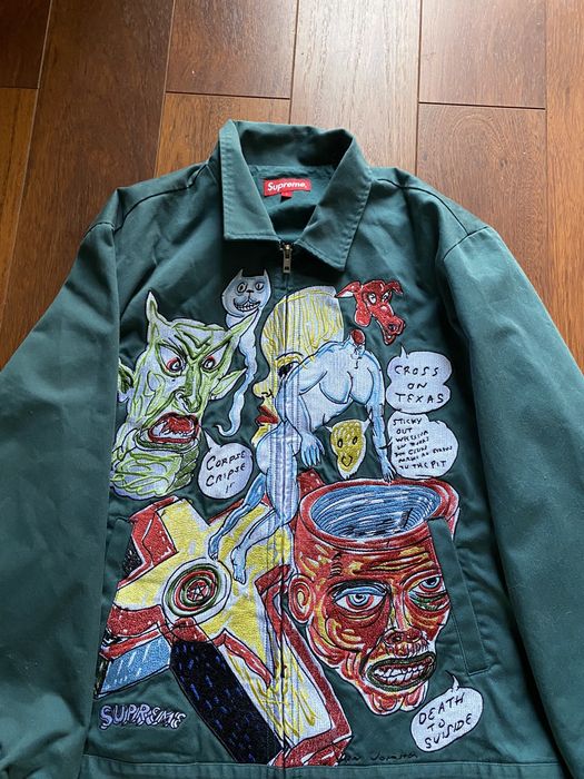 Supreme supreme daniel johnston embroidered work jacket size L