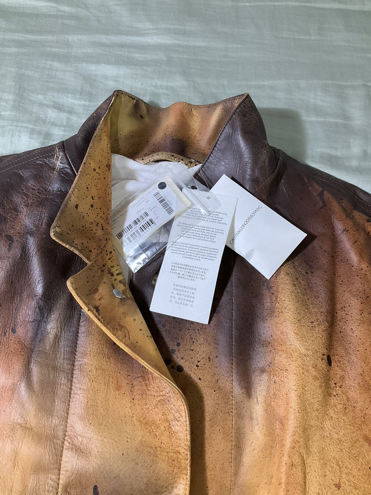 Calvin Klein 205W39NYC × Raf Simons Rare distressed leather coat 205w39nyc Size US S / EU 44-46 / 1 - 3 Thumbnail