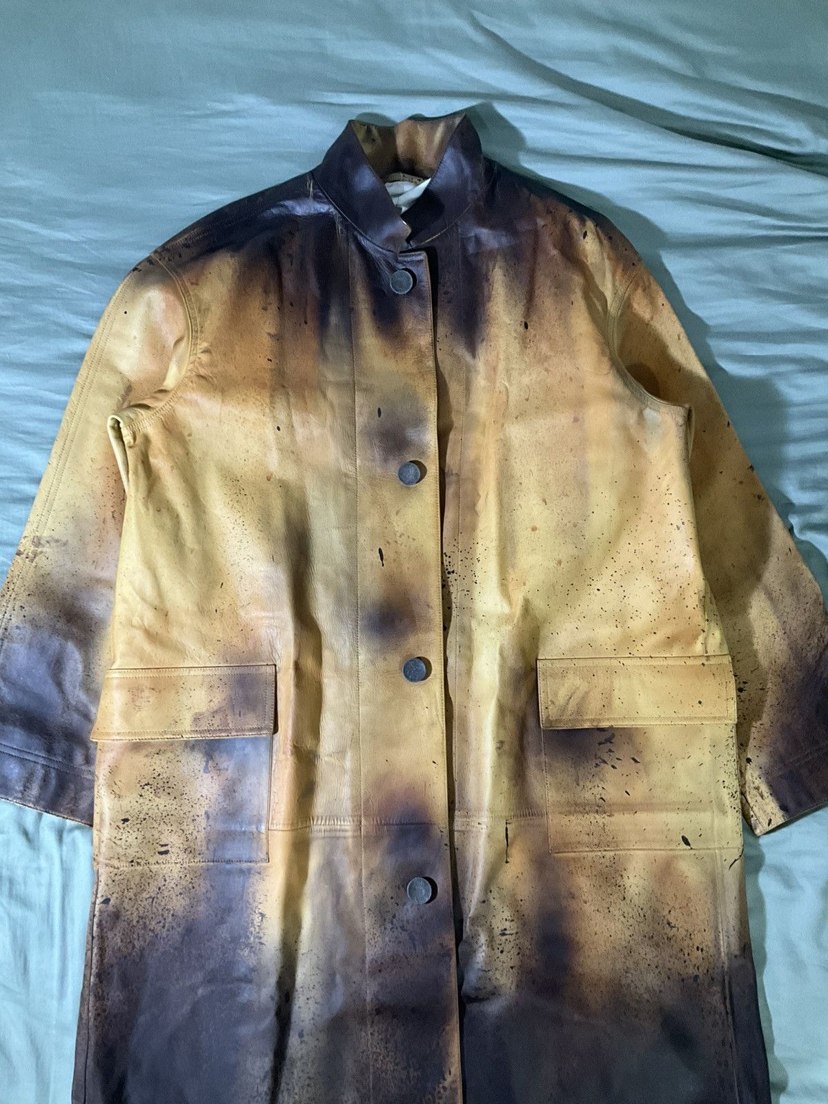 Calvin Klein 205W39NYC × Raf Simons Rare distressed leather coat 205w39nyc Size US S / EU 44-46 / 1 - 4 Thumbnail