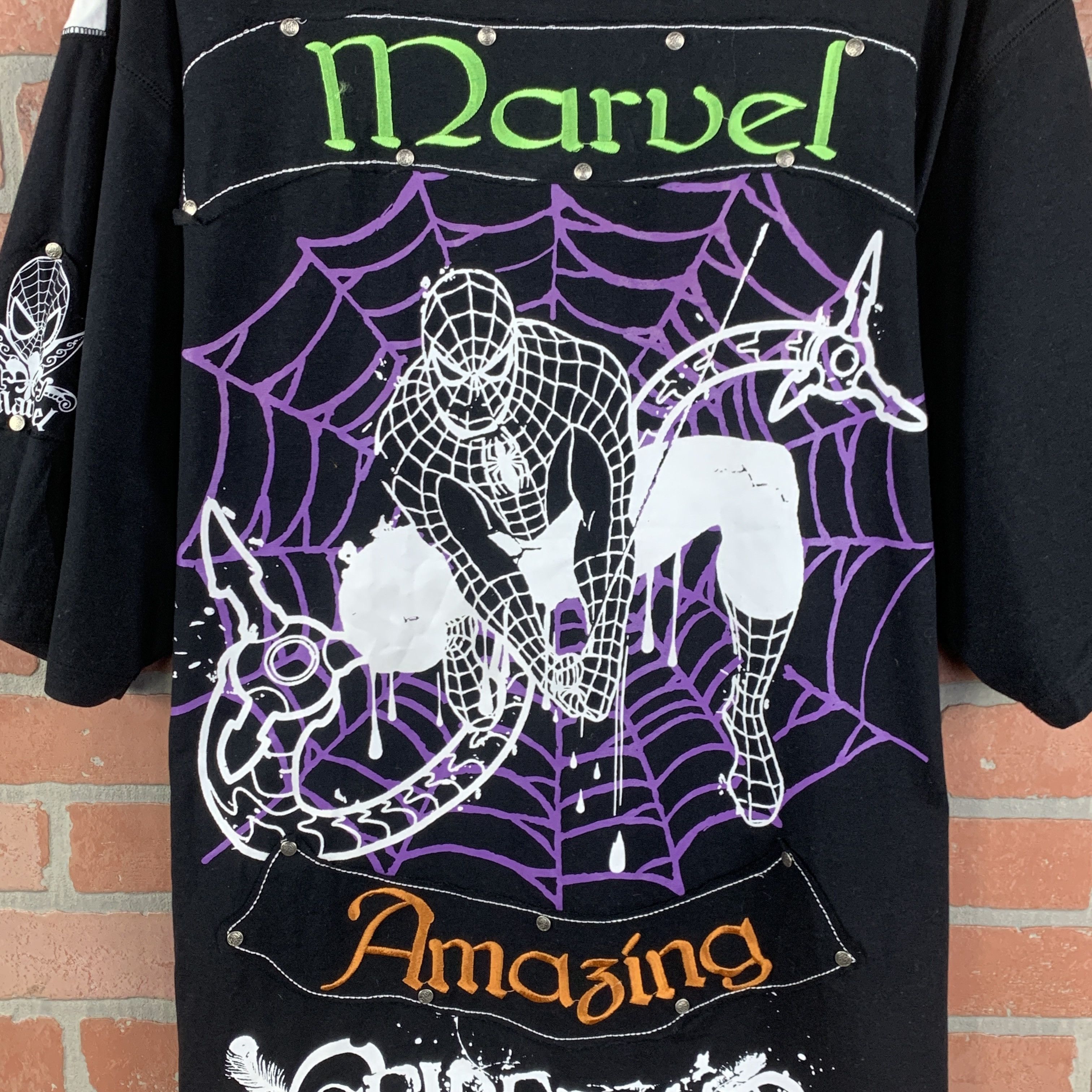 Marvel Comics VTG Marvel Amazing Spiderman Embroidered Graphic T-Shirt Size US XXL / EU 58 / 5 - 3 Thumbnail