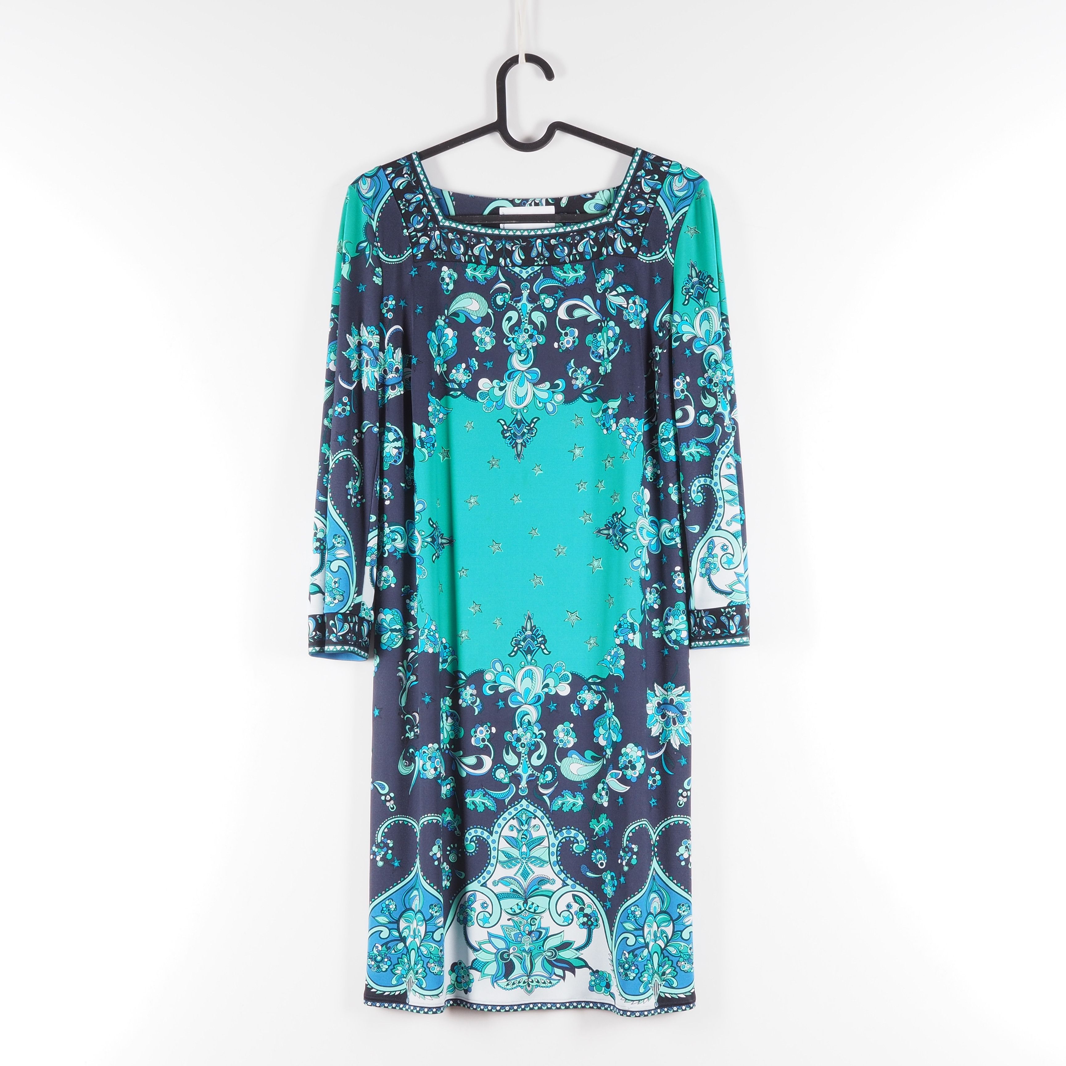 Emilio Pucci Emilio Pucci Green Blue Silk Dress S Small US6 UK8 IT40 Size M / US 6-8 / IT 42-44 - 1 Thumbnail