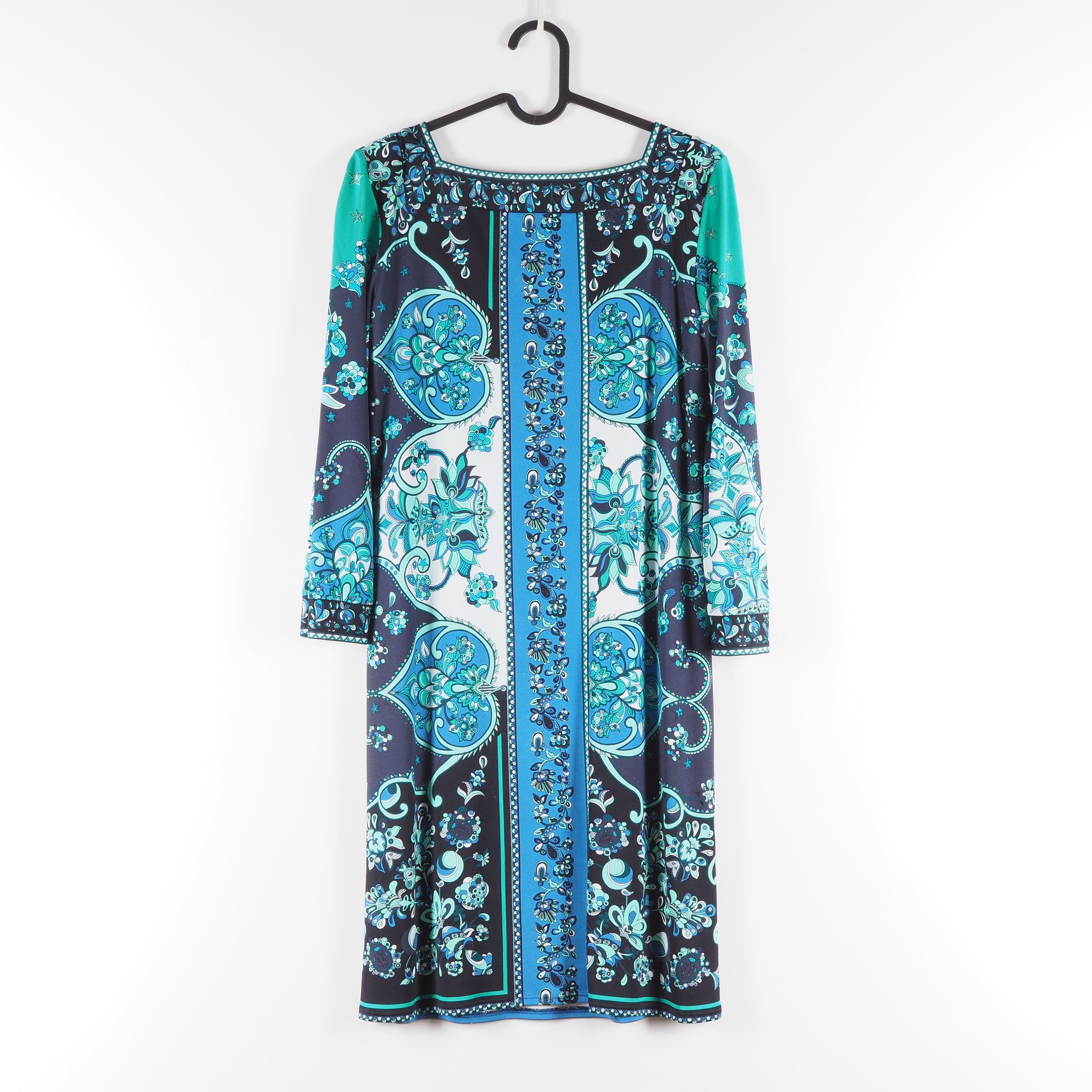 Emilio Pucci Emilio Pucci Green Blue Silk Dress S Small US6 UK8 IT40 Size M / US 6-8 / IT 42-44 - 4 Thumbnail