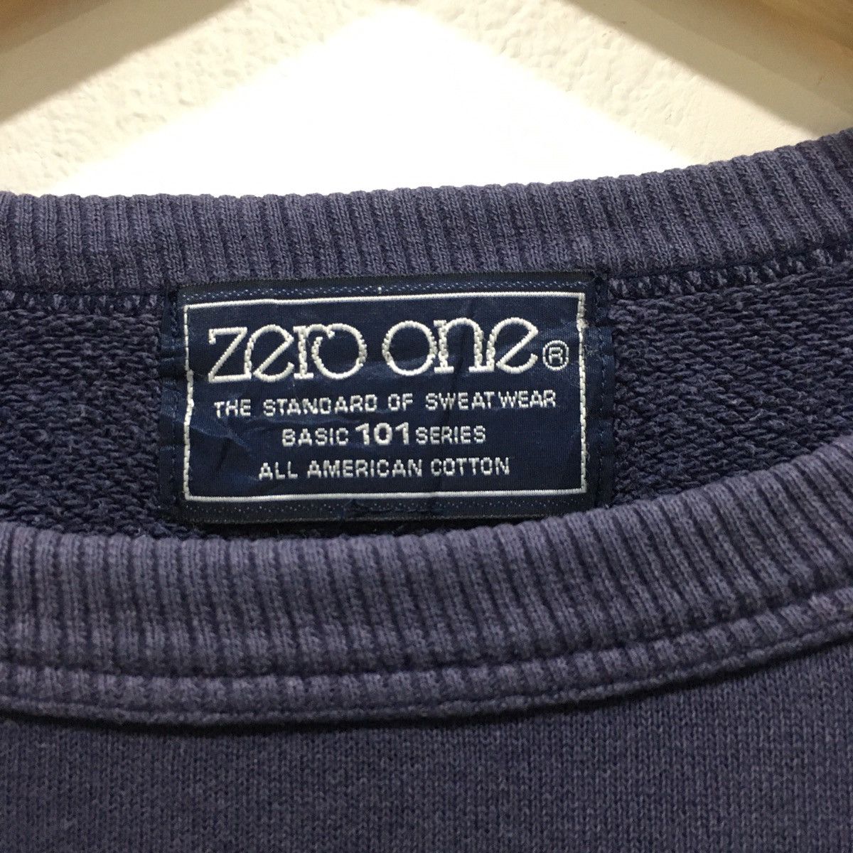 Vintage Blue sweatshirt zero one Size US L / EU 52-54 / 3 - 4 Thumbnail