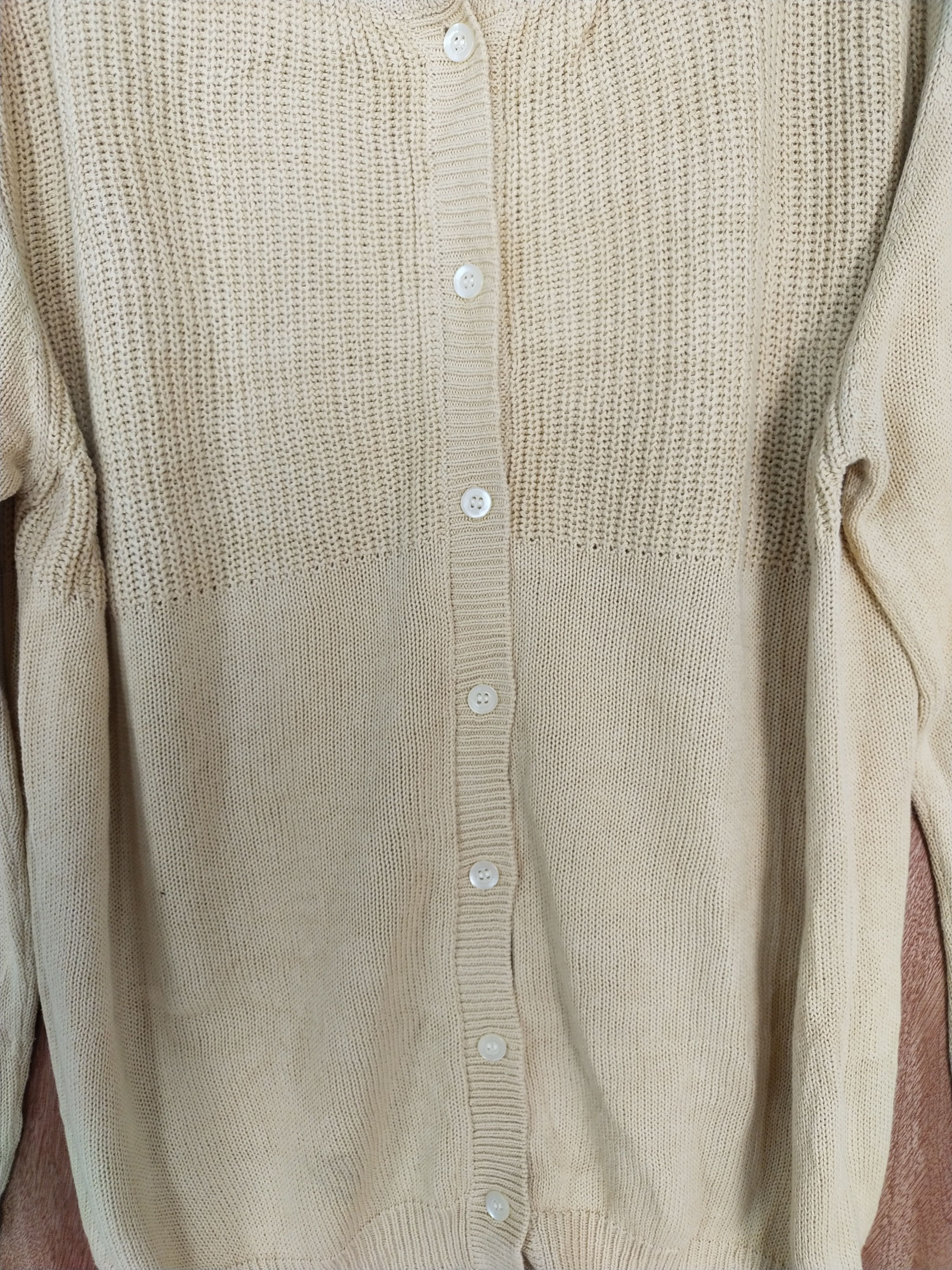 Golden Bear × Japanese Brand Golden bear cream cardigan knitwear #S064 Size US XL / EU 56 / 4 - 5 Thumbnail