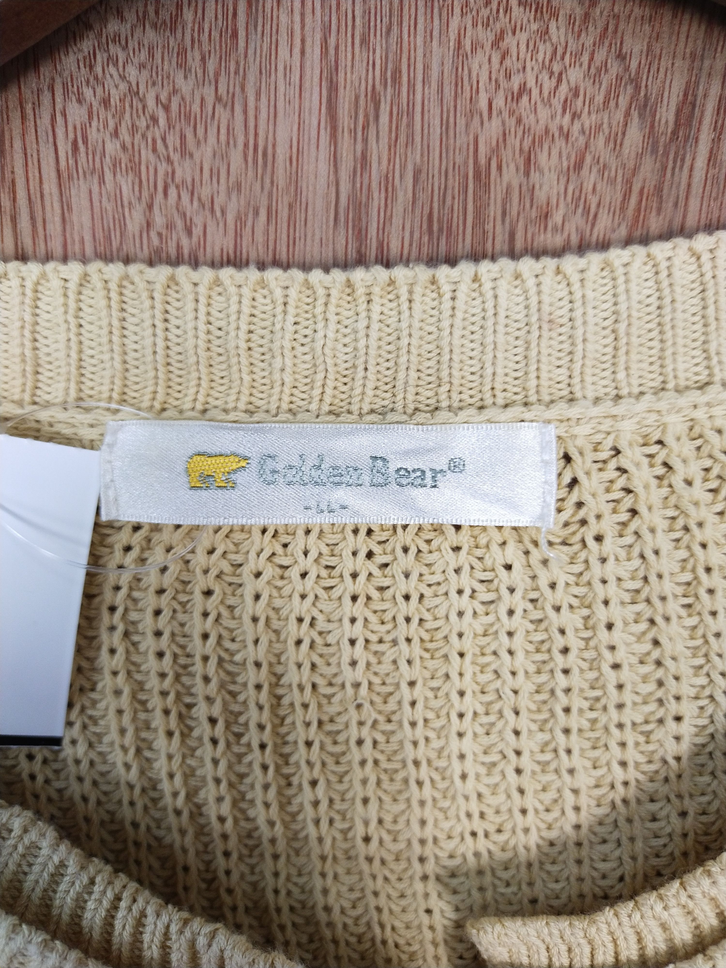 Golden Bear × Japanese Brand Golden bear cream cardigan knitwear #S064 Size US XL / EU 56 / 4 - 6 Thumbnail