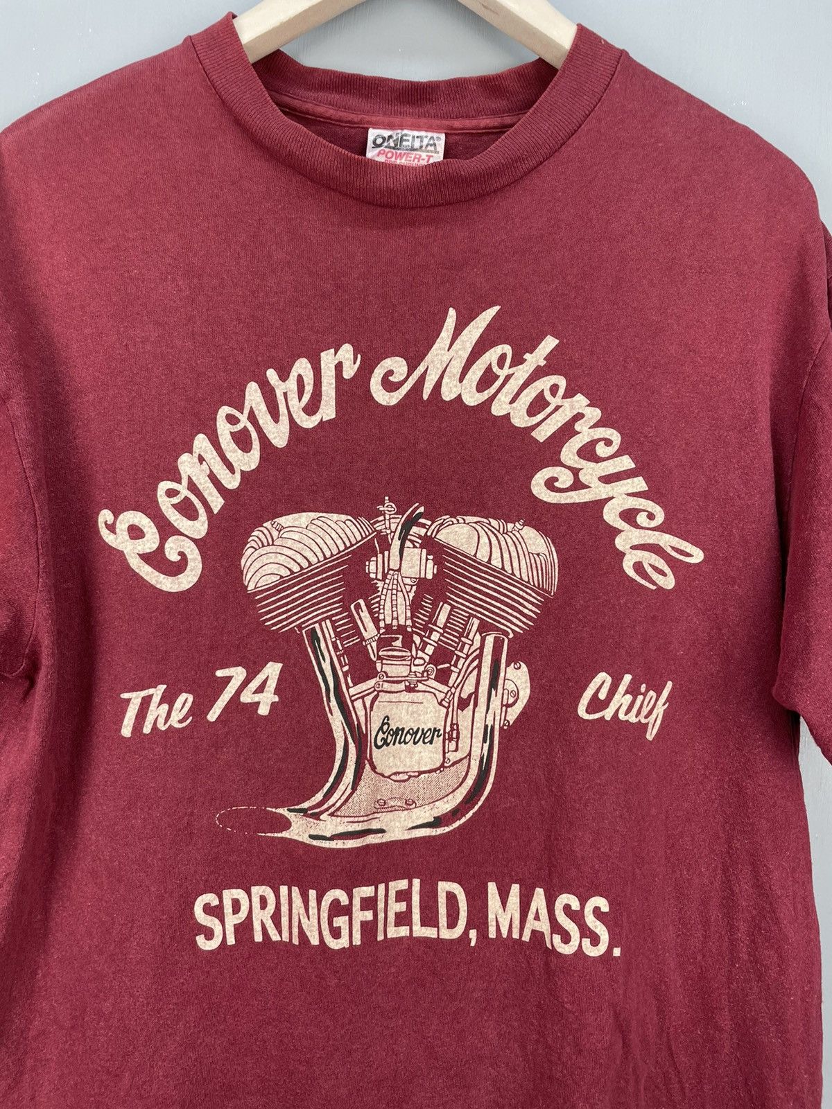 Vintage Vintage 90s Conover Motorcycle the 74 Chief engine Size US M / EU 48-50 / 2 - 3 Thumbnail