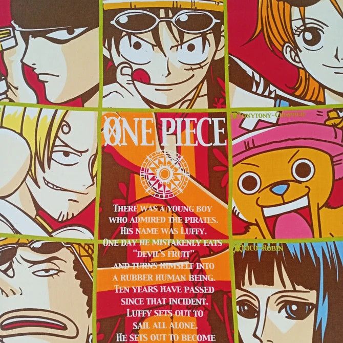 Japanese Brand One Piece Handkerchief Anime Size ONE SIZE - 1 Thumbnail