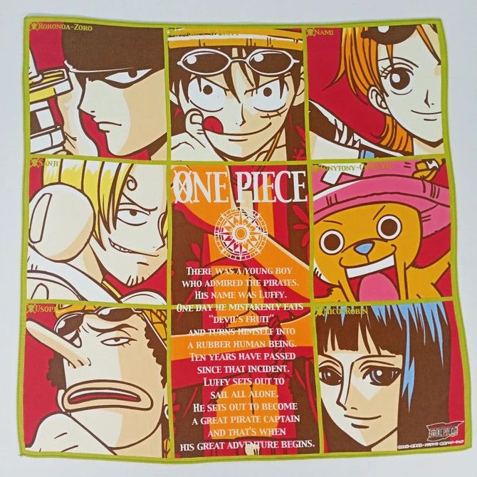 Japanese Brand One Piece Handkerchief Anime Size ONE SIZE - 2 Thumbnail