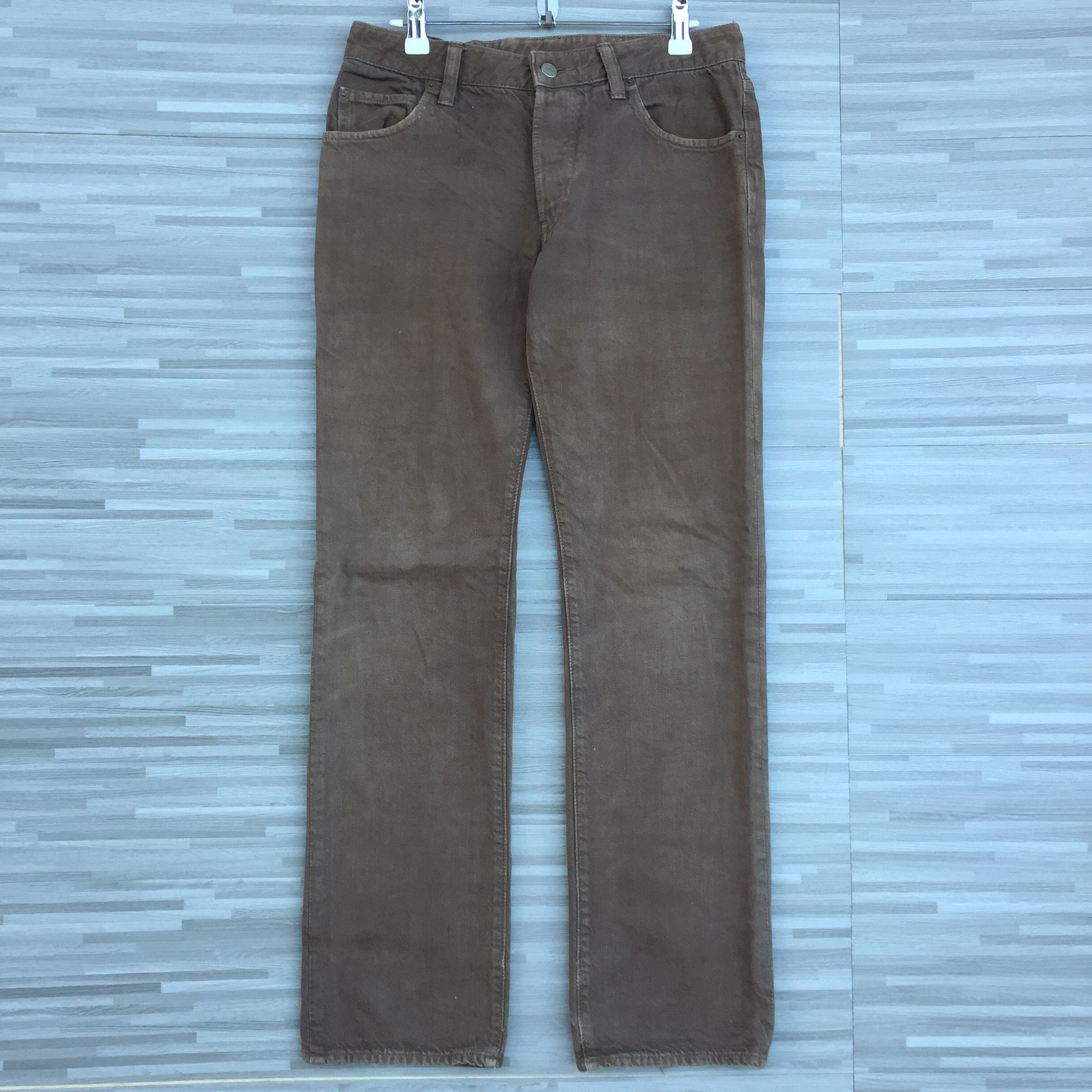 image of Hollywood Ranch&market x Vintage Hr Market Brown Fades Jeans Buttonfly, Men's (Size 30)