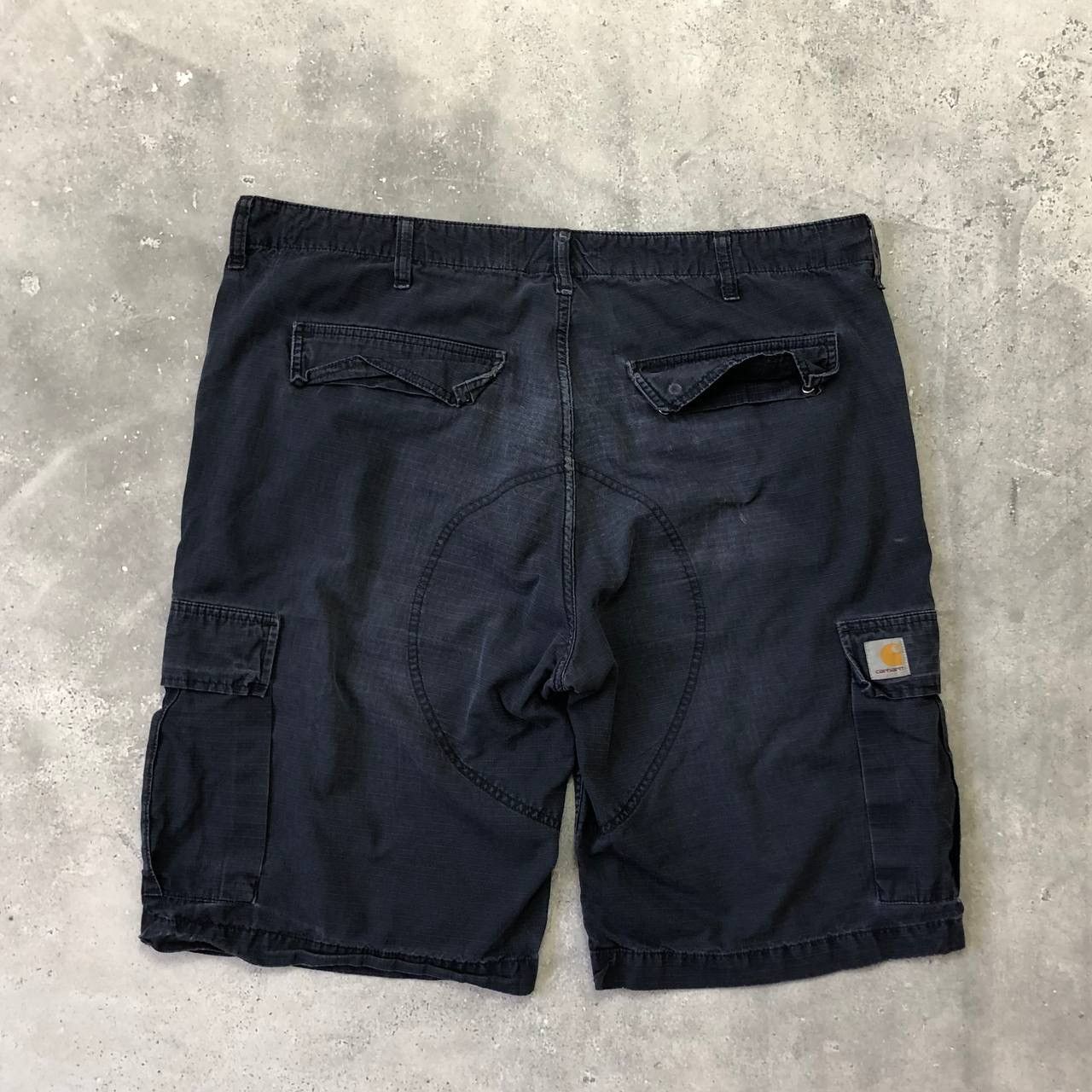 Carhartt Wip Vintage Carhartt Cargo Trashed Shorts Faded Blue Size W40 Size US 40 / EU 56 - 1 Thumbnail