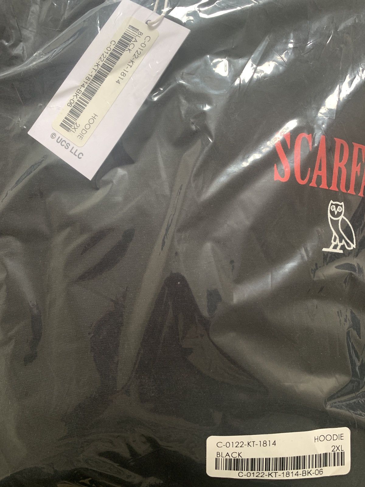 Drake OVO X SCARFACE BLACK HOODIE - XXL Size US XXL / EU 58 / 5 - 7 Thumbnail