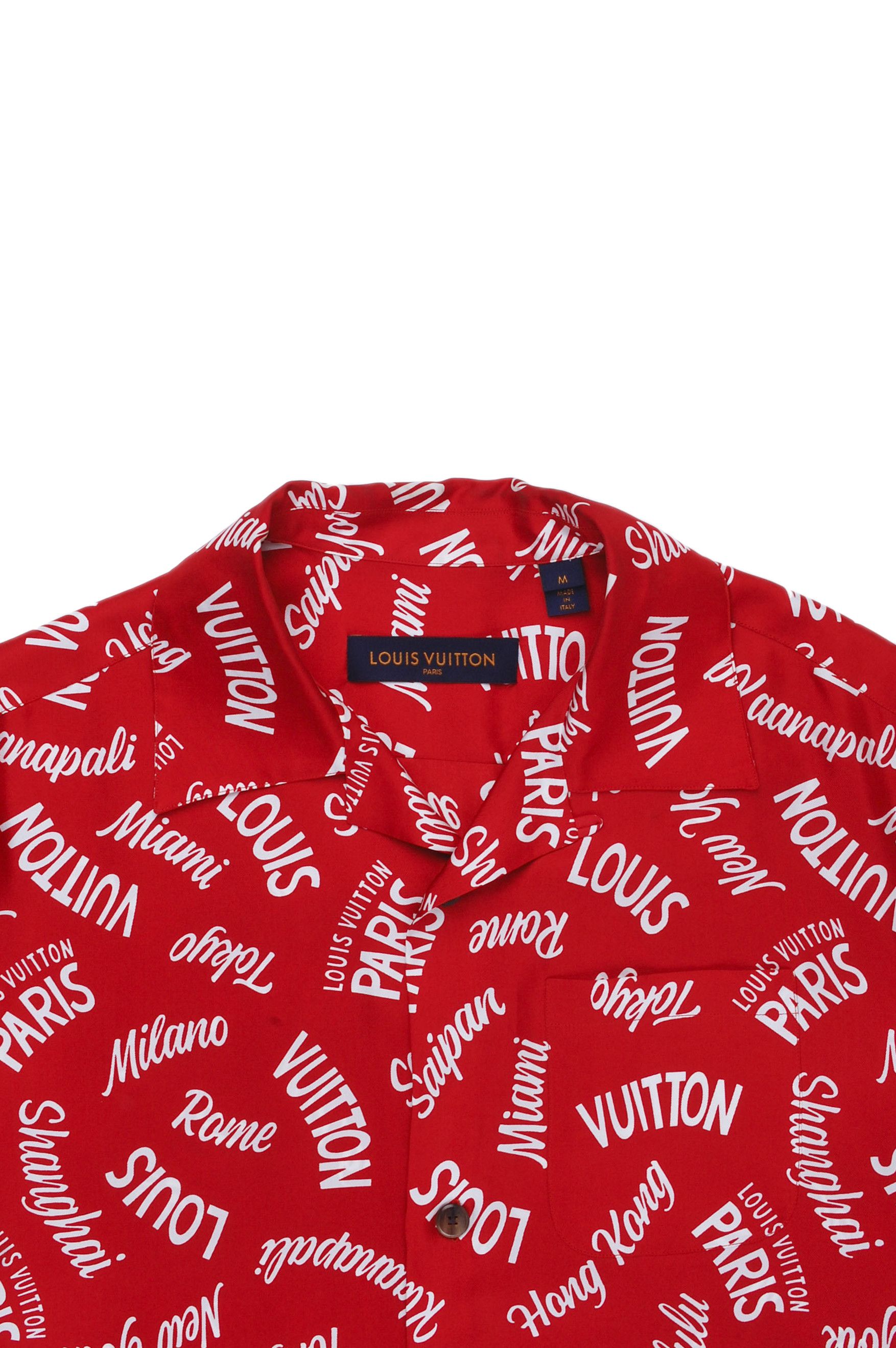 Louis Vuitton Louis Vuitton Red City Short Sleeve Button Up Size US M / EU 48-50 / 2 - 2 Thumbnail