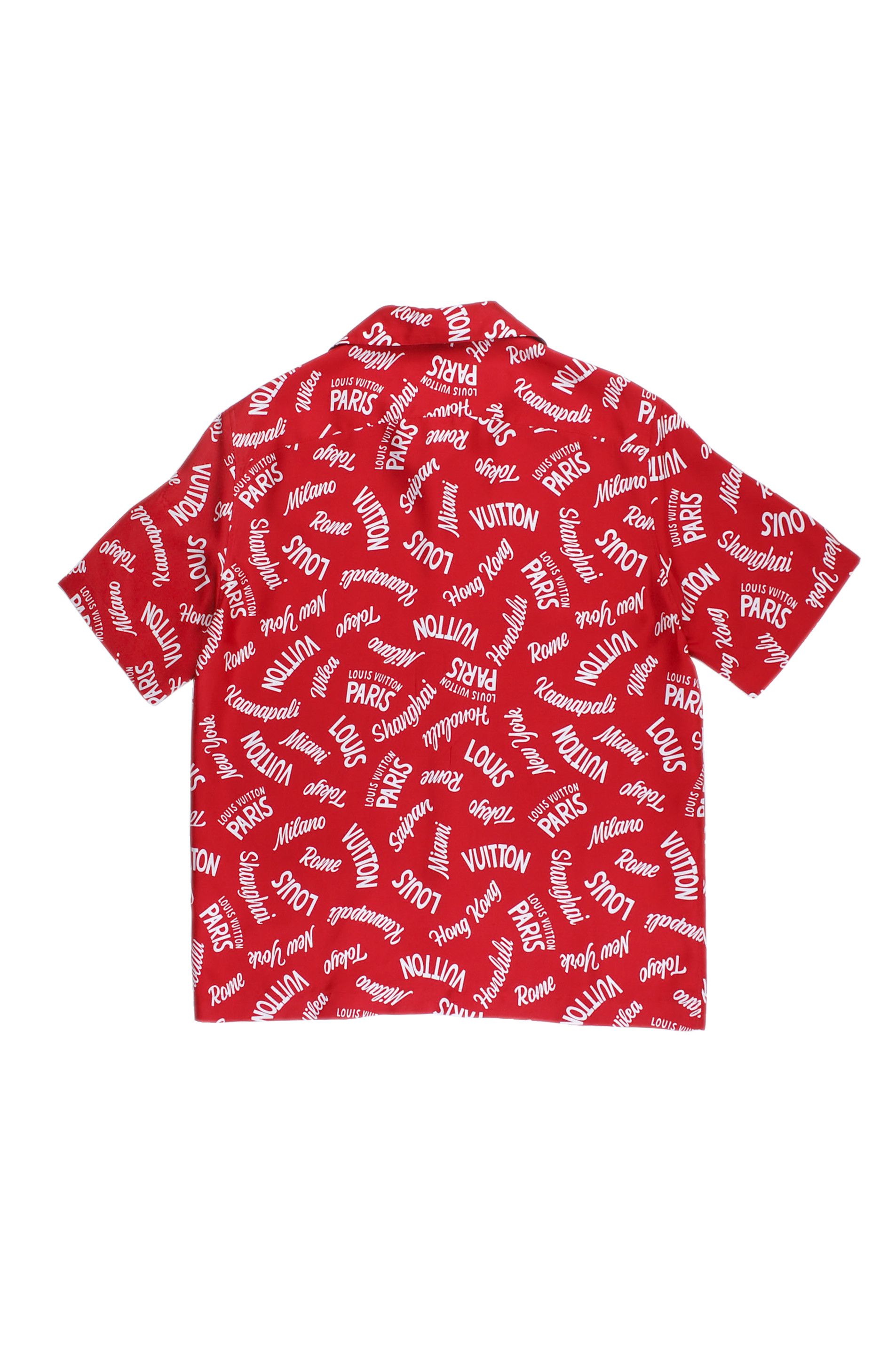 Louis Vuitton Louis Vuitton Red City Short Sleeve Button Up Size US M / EU 48-50 / 2 - 4 Thumbnail