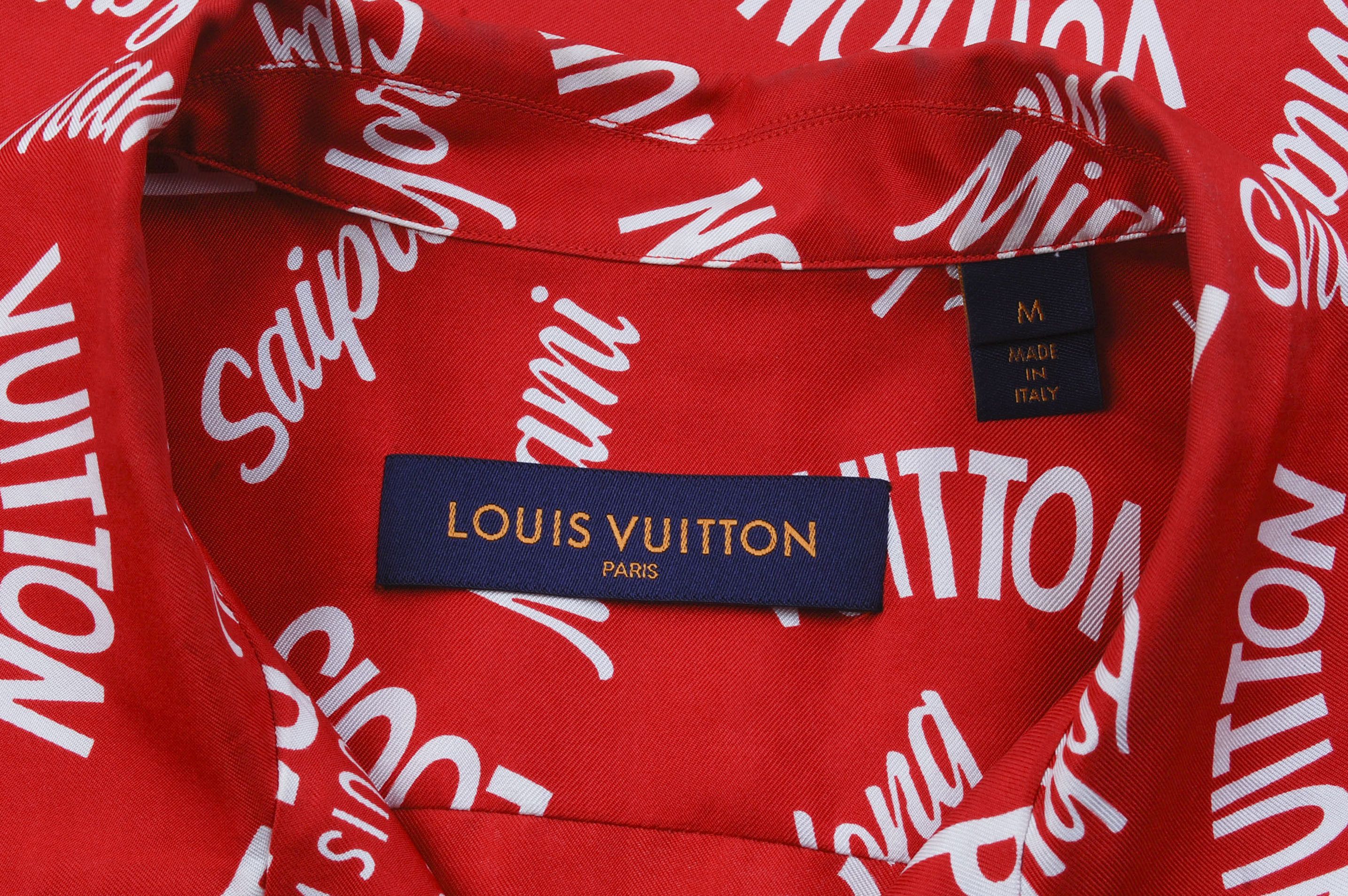 Louis Vuitton Louis Vuitton Red City Short Sleeve Button Up Size US M / EU 48-50 / 2 - 5 Thumbnail