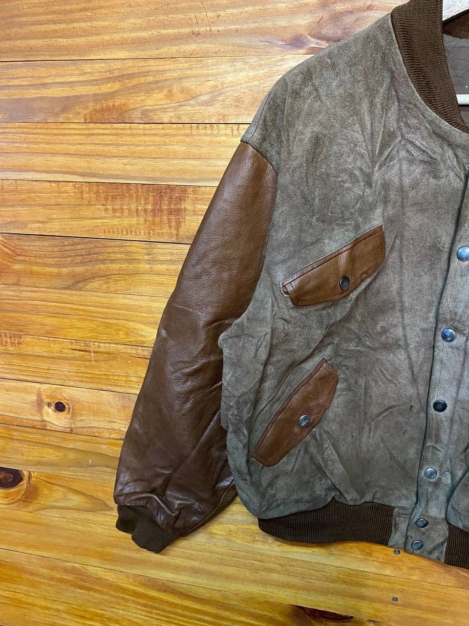 BIGI Vintage 80s Bigi Japan Varsity Leathers Jacket Size US L / EU 52-54 / 3 - 7 Thumbnail