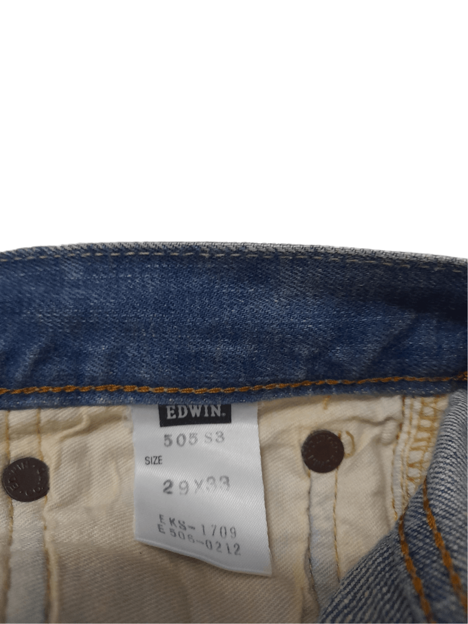 Edwin × Vintage 90s Edwin Rainbow Selvedge 505s Special Denim (E156) Size US 28 / EU 44 - 8 Thumbnail