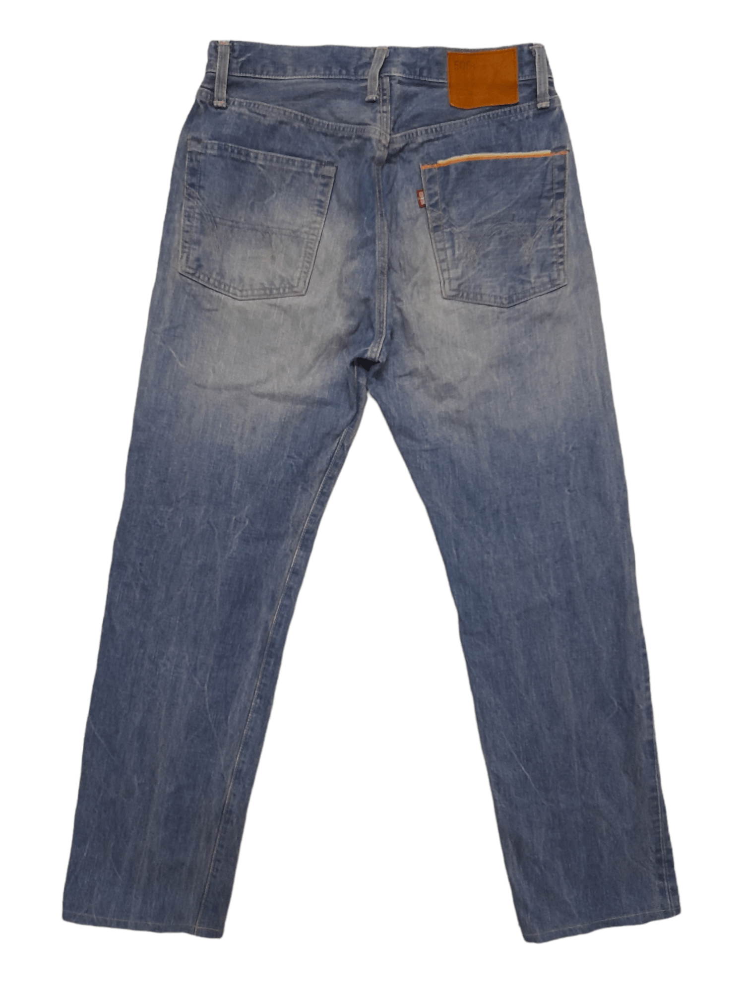 Edwin × Vintage 90s Edwin Rainbow Selvedge 505s Special Denim (E156) Size US 28 / EU 44 - 1 Thumbnail