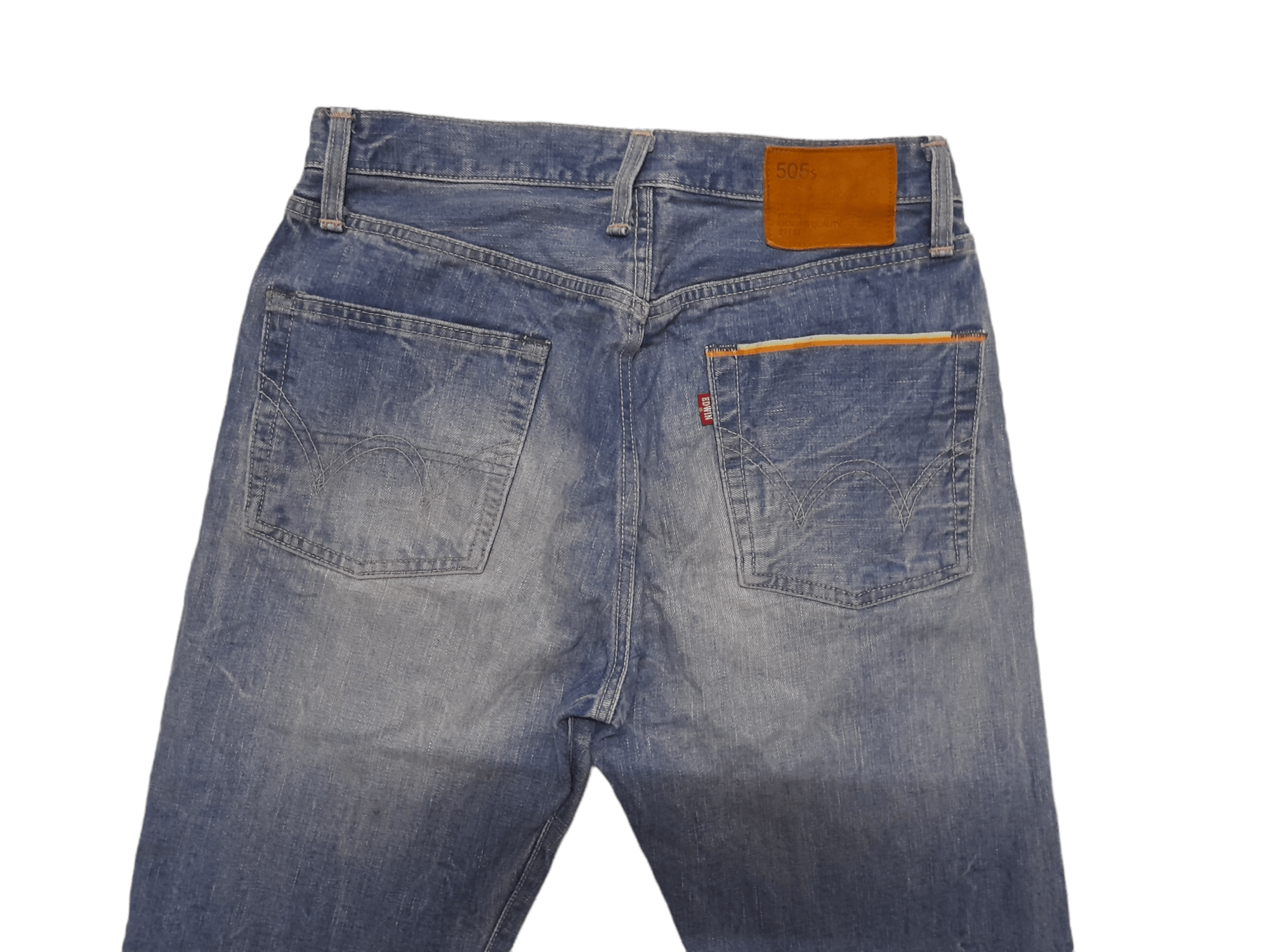 Edwin × Vintage 90s Edwin Rainbow Selvedge 505s Special Denim (E156) Size US 28 / EU 44 - 2 Thumbnail