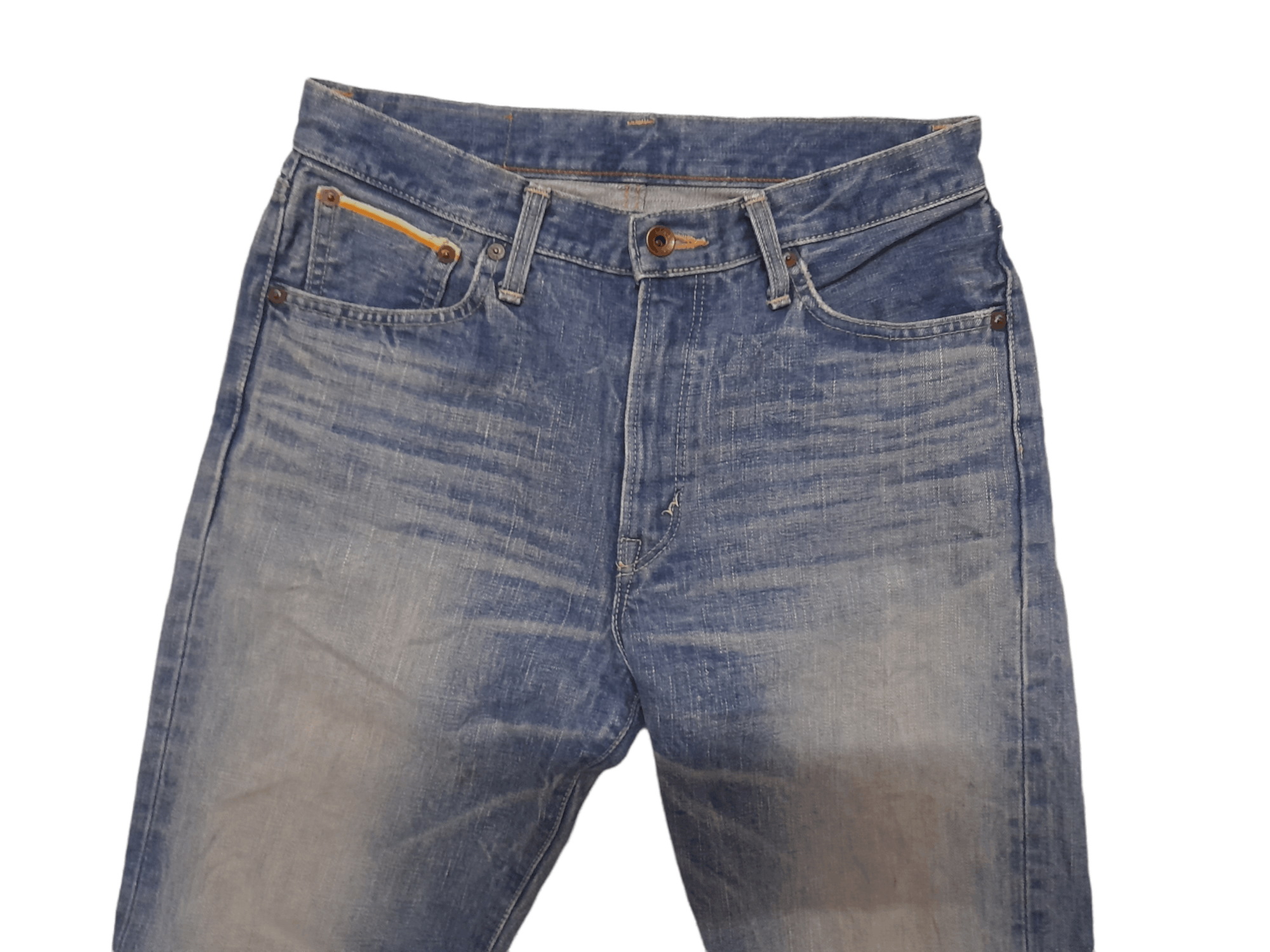 Edwin × Vintage 90s Edwin Rainbow Selvedge 505s Special Denim (E156) Size US 28 / EU 44 - 5 Thumbnail