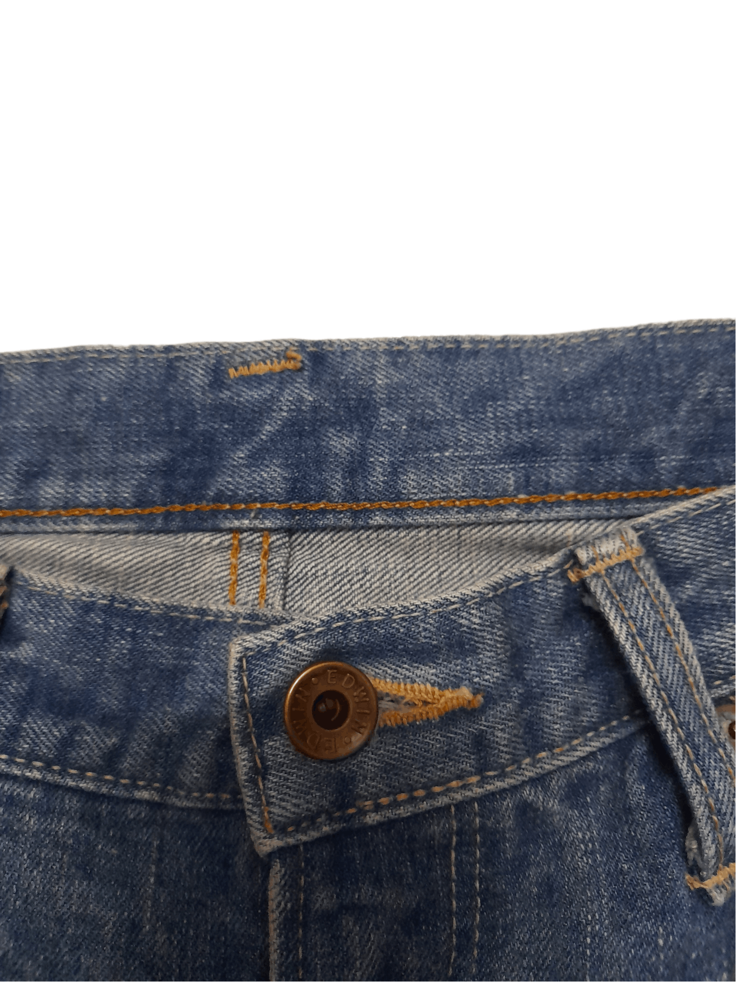 Edwin × Vintage 90s Edwin Rainbow Selvedge 505s Special Denim (E156) Size US 28 / EU 44 - 7 Thumbnail