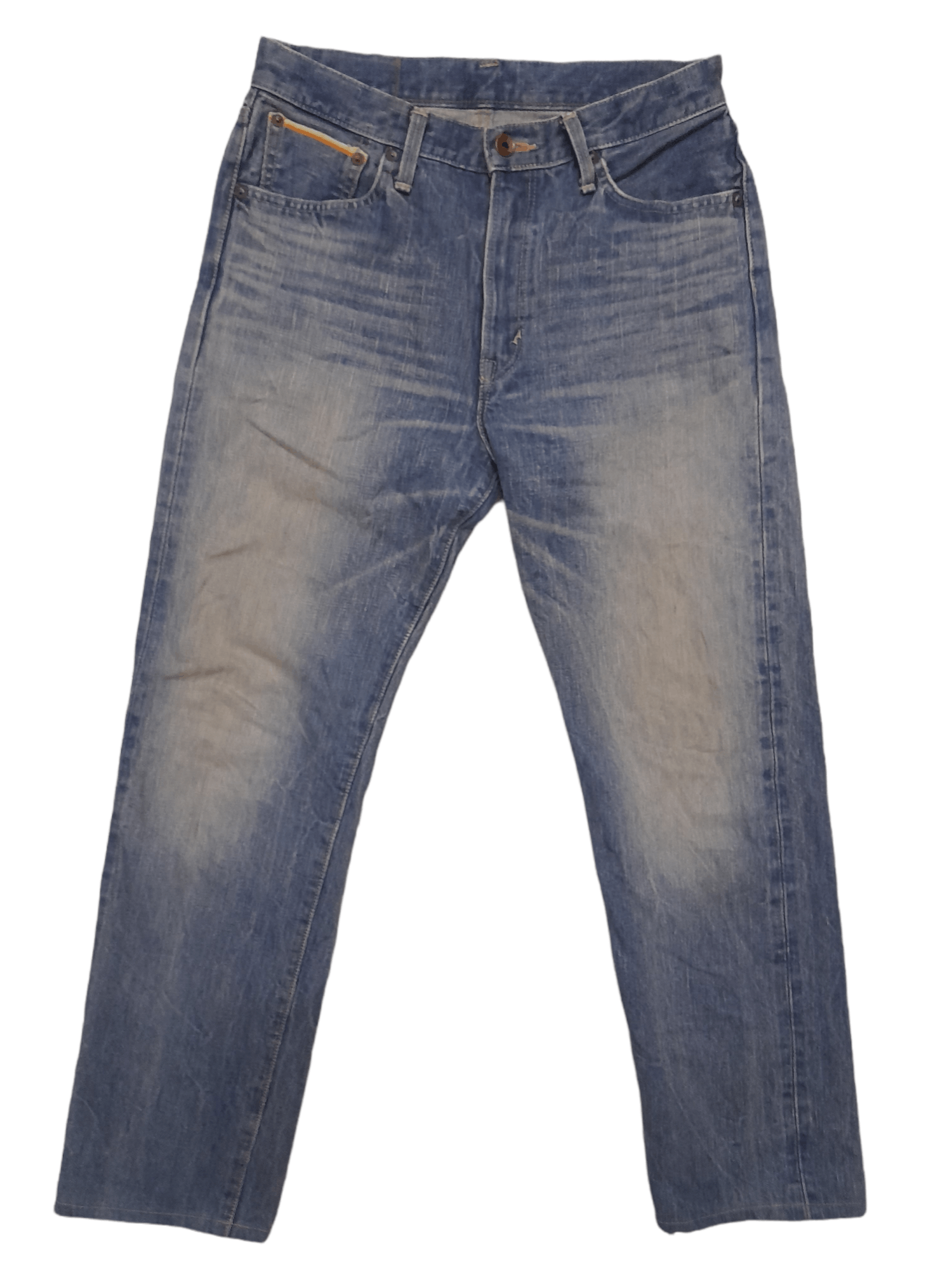 Edwin × Vintage 90s Edwin Rainbow Selvedge 505s Special Denim (E156) Size US 28 / EU 44 - 4 Thumbnail