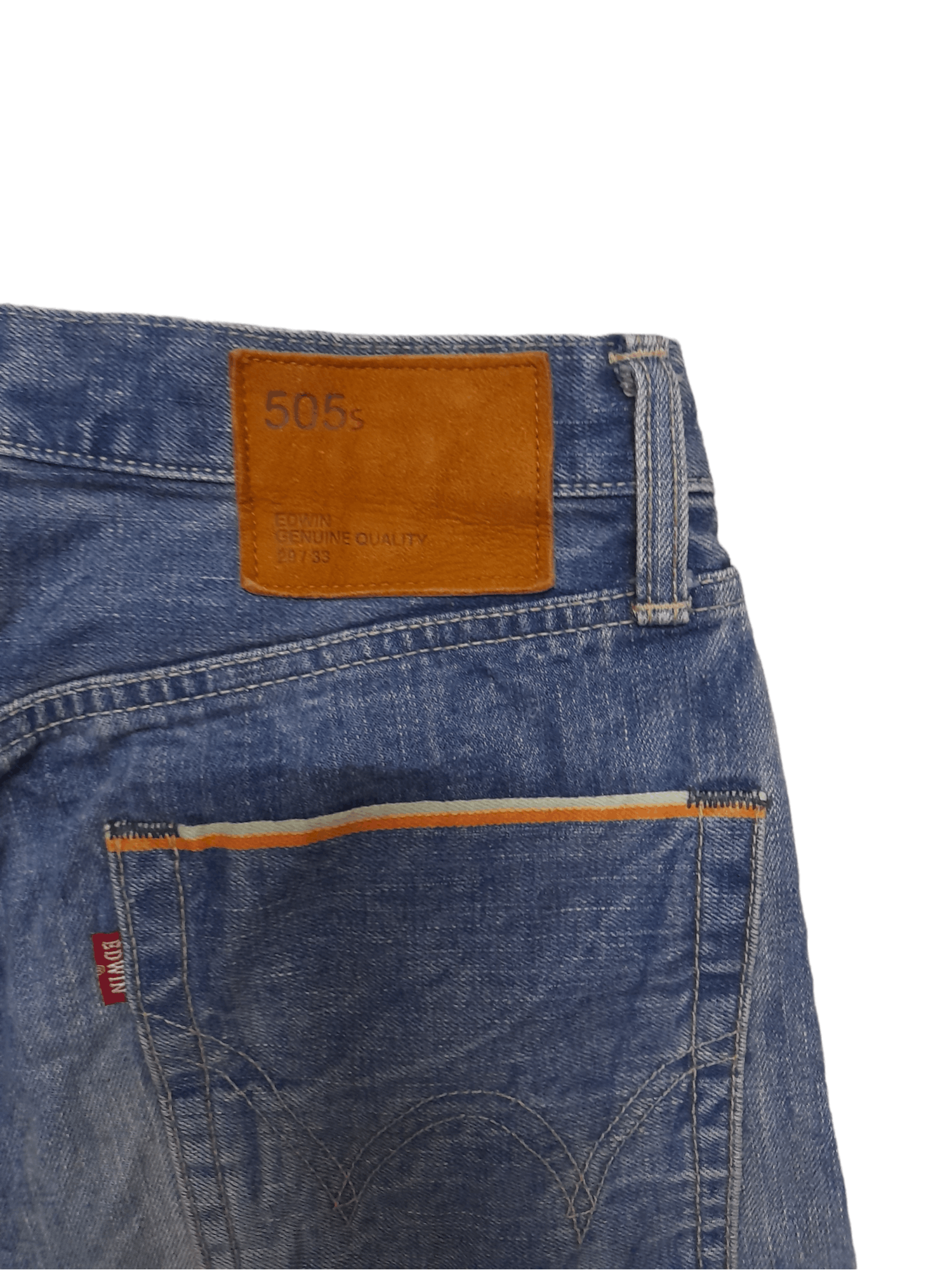 Edwin × Vintage 90s Edwin Rainbow Selvedge 505s Special Denim (E156) Size US 28 / EU 44 - 3 Thumbnail