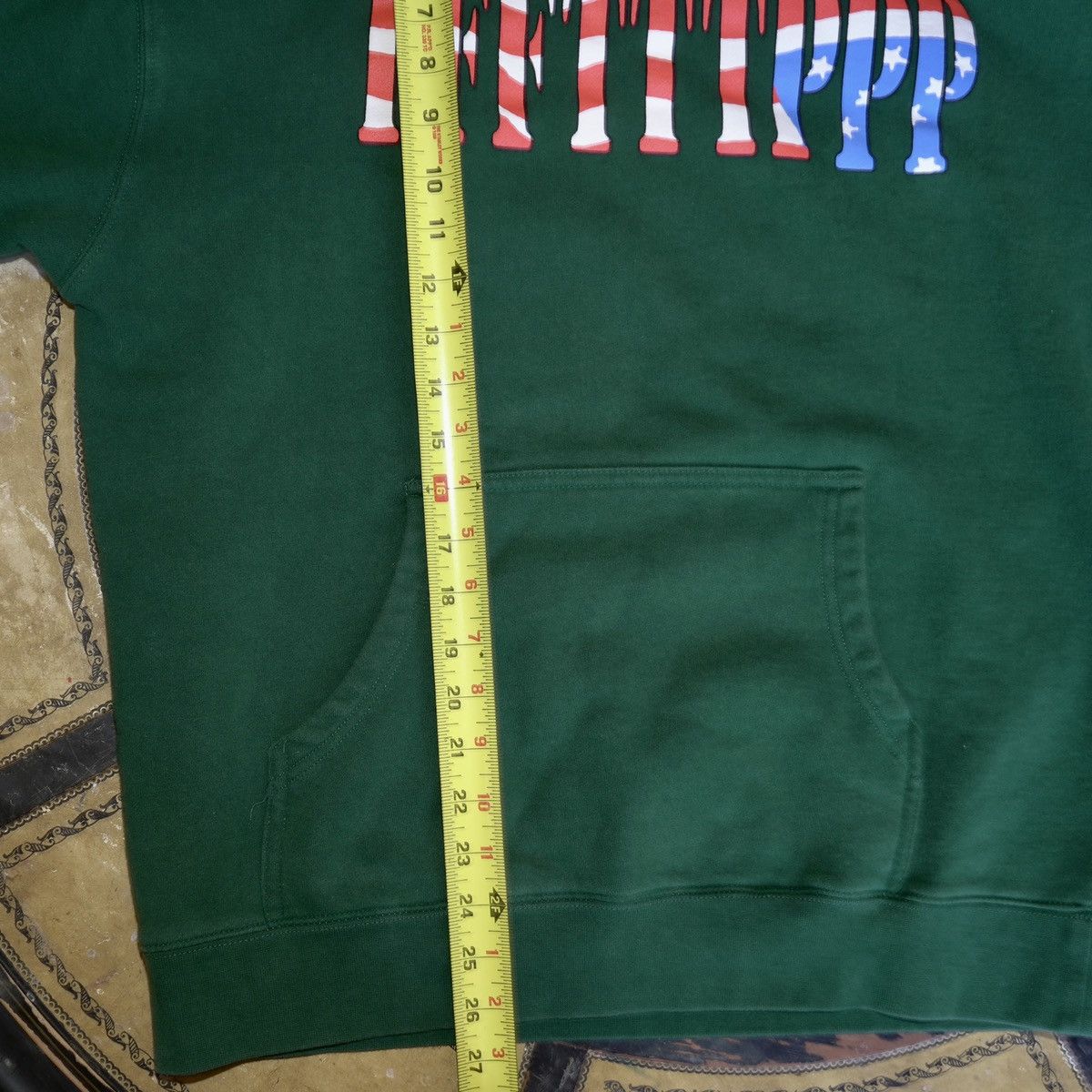 Fuck The Population Fuck The Population FTP American Flag Green Hoodie Sz Large Size US L / EU 52-54 / 3 - 6 Thumbnail
