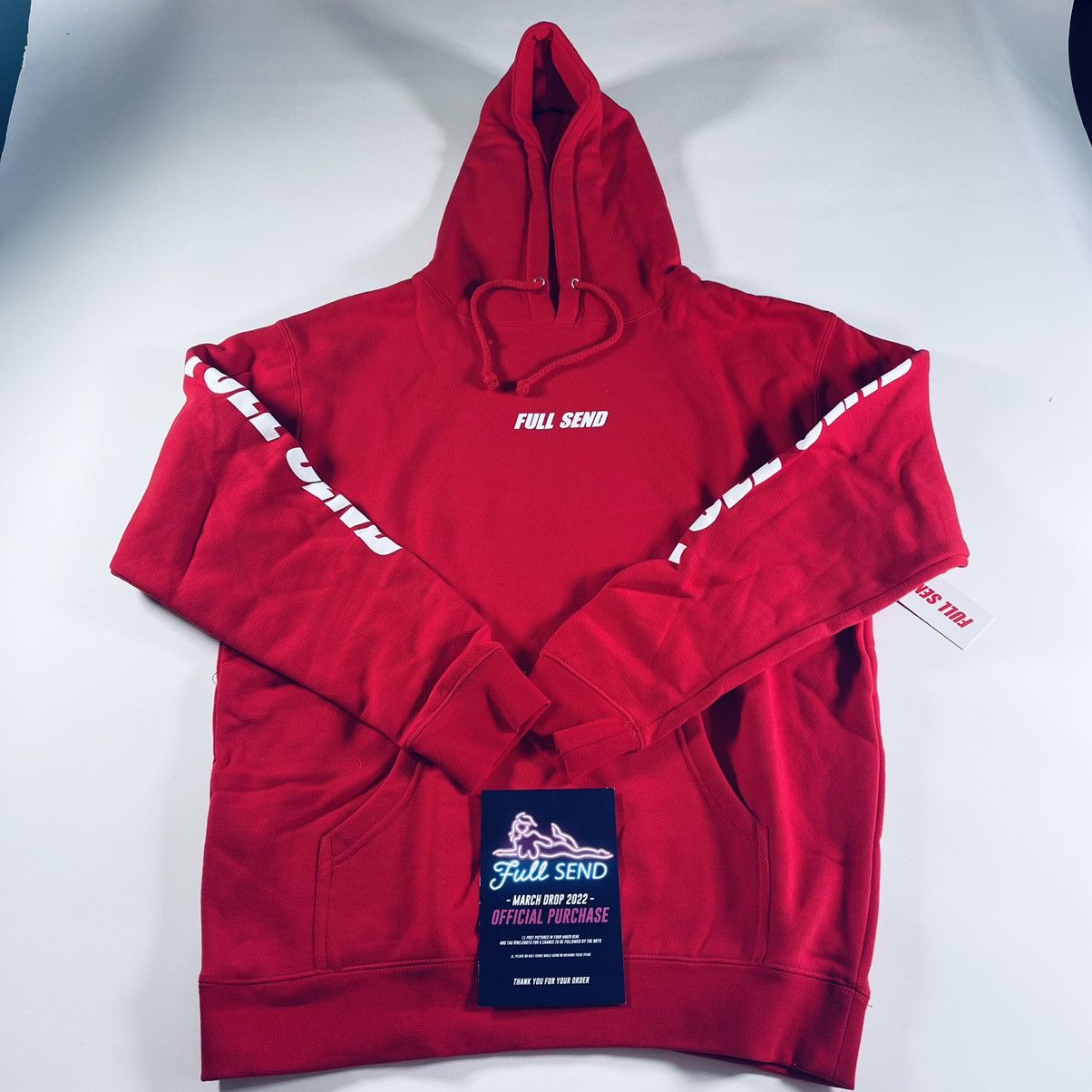 NEW Full Send Logo Hoodie Red LIMITED Tops