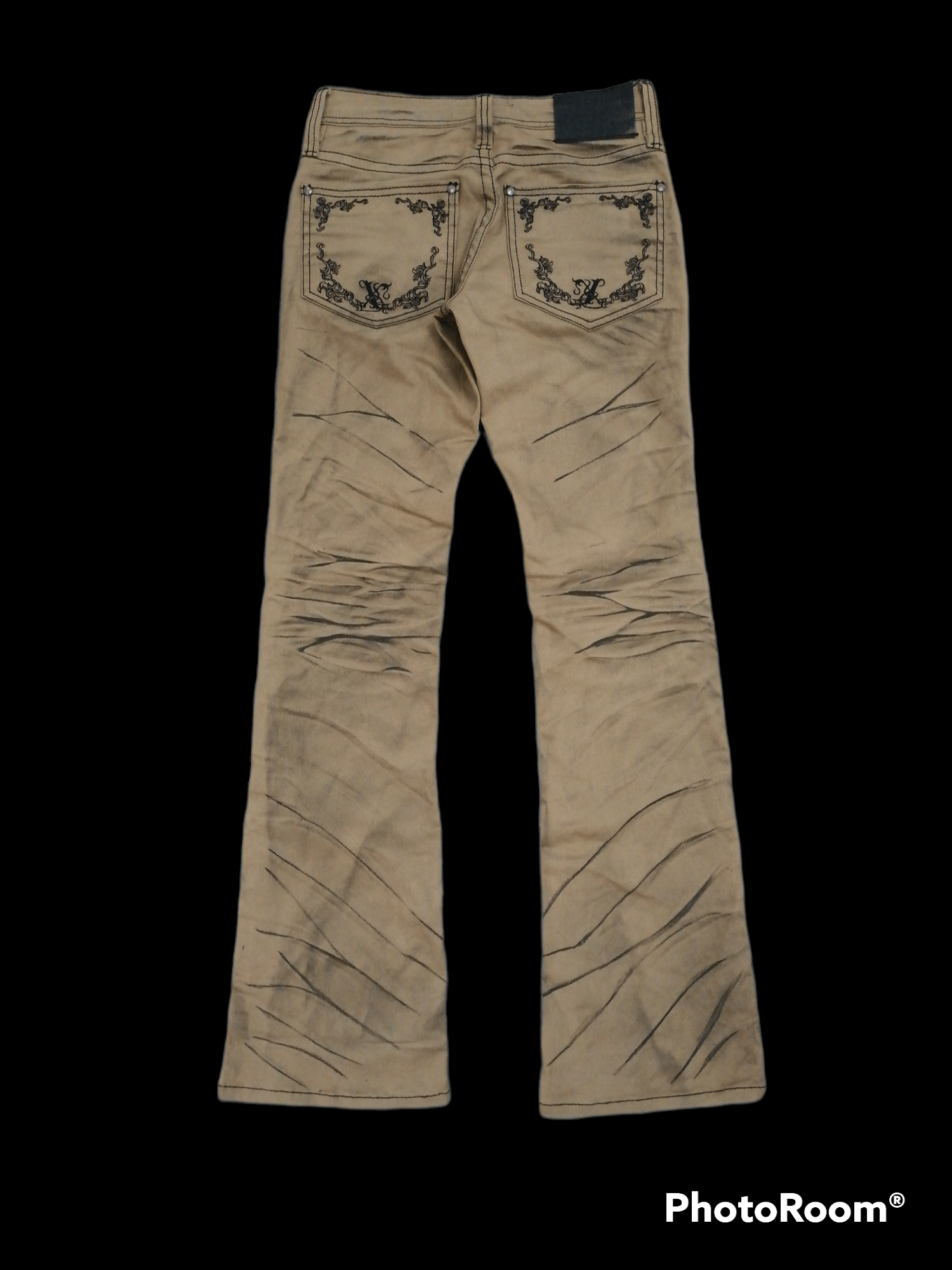 Japanese Brand Flare Jeans Xfrm Smoke Erd Denim Pants Size US 28 / EU 44 - 4 Thumbnail