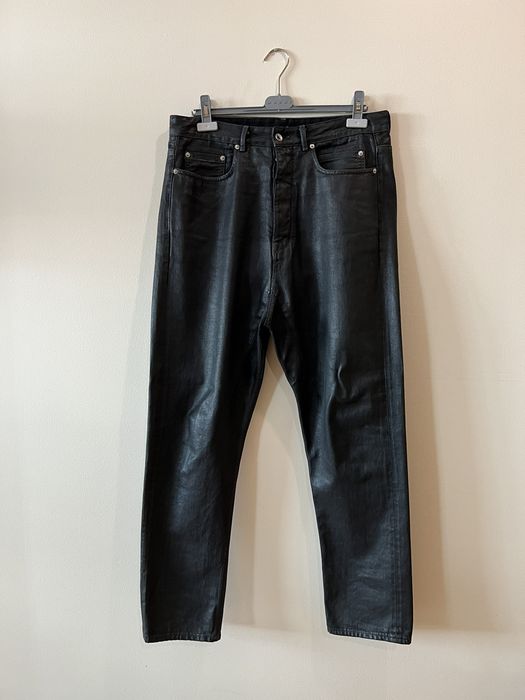 Rick Owens Drkshdw Collapse Cut Waxed Denim | Grailed