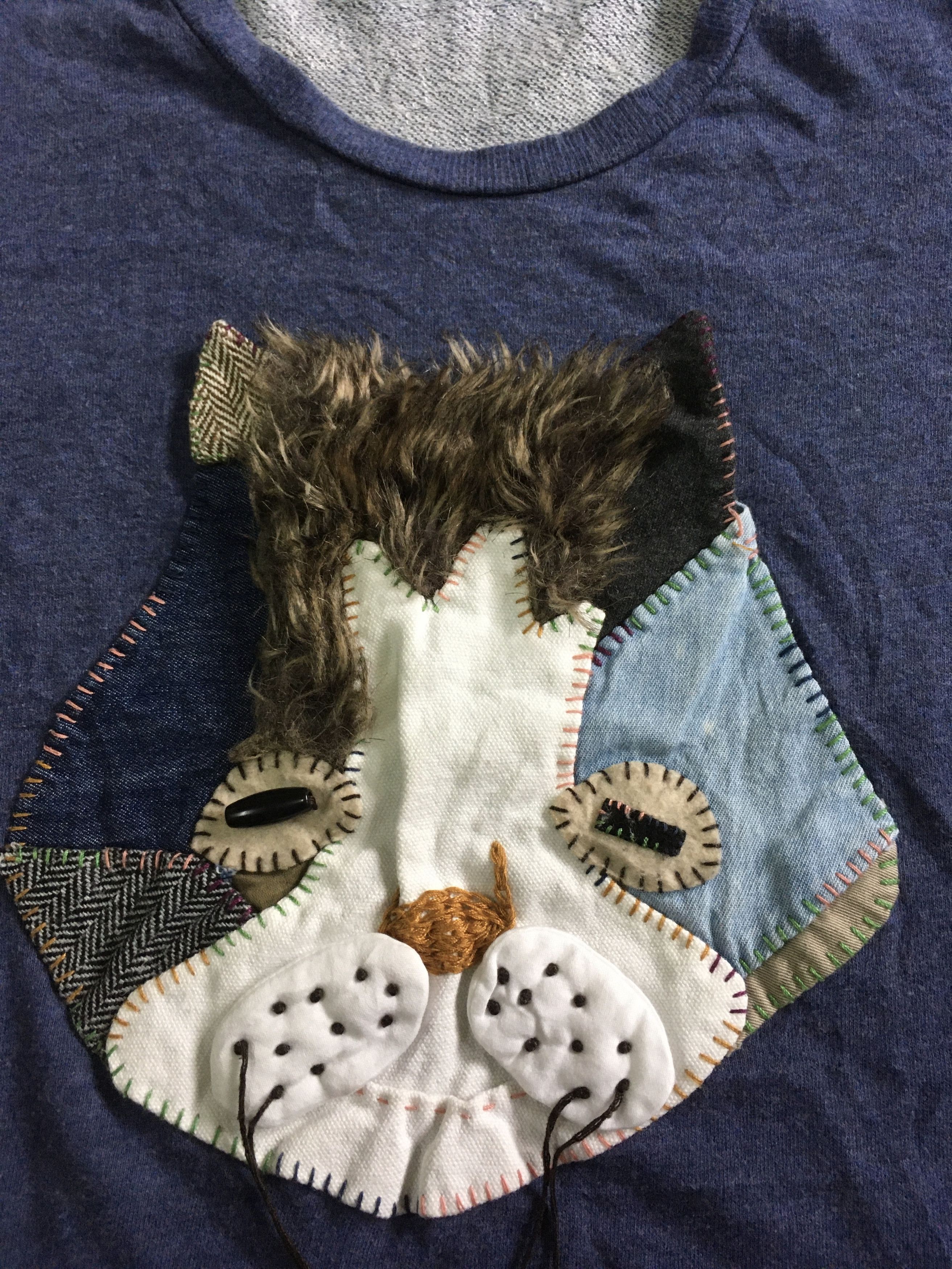 Issey Miyake × Ne-Net Vintage Ne-Net patchwork cat sweatshirt for woman Size US L / EU 52-54 / 3 - 2 Thumbnail