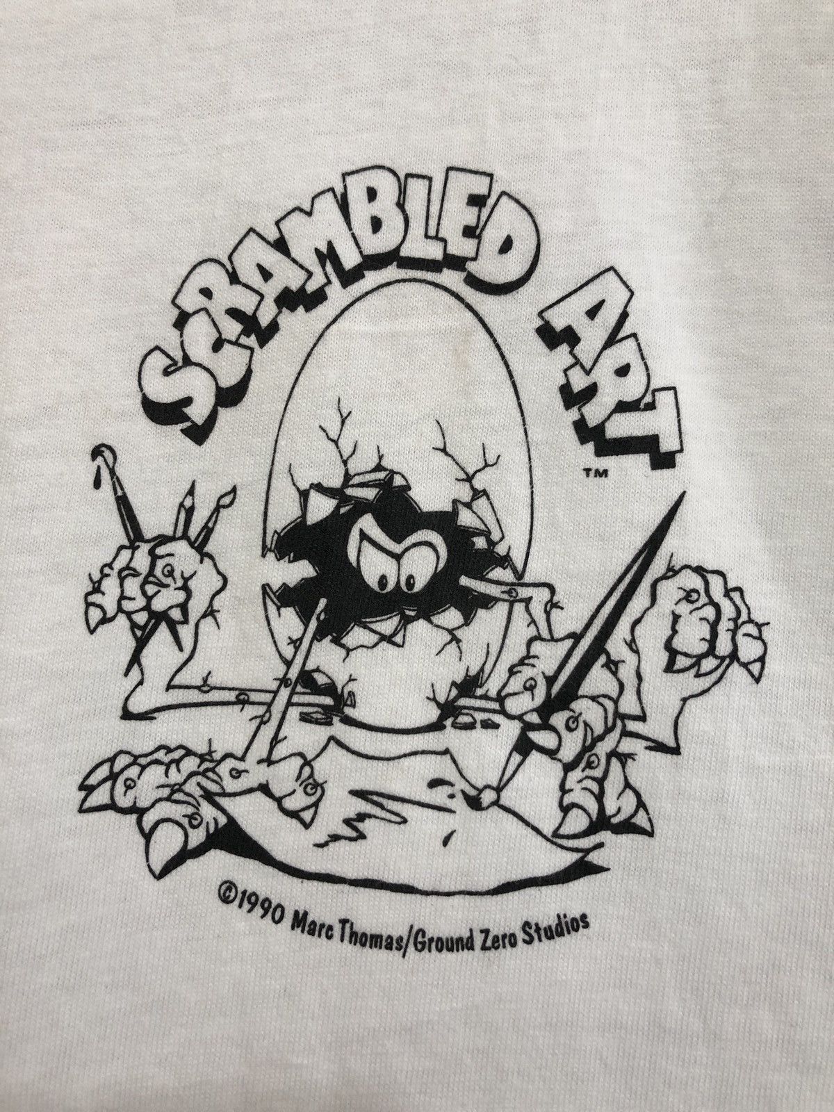 Vintage Vintage Marc Thomas Ground Zero Studios Scramble Art T-Shirt Size US XL / EU 56 / 4 - 6 Thumbnail