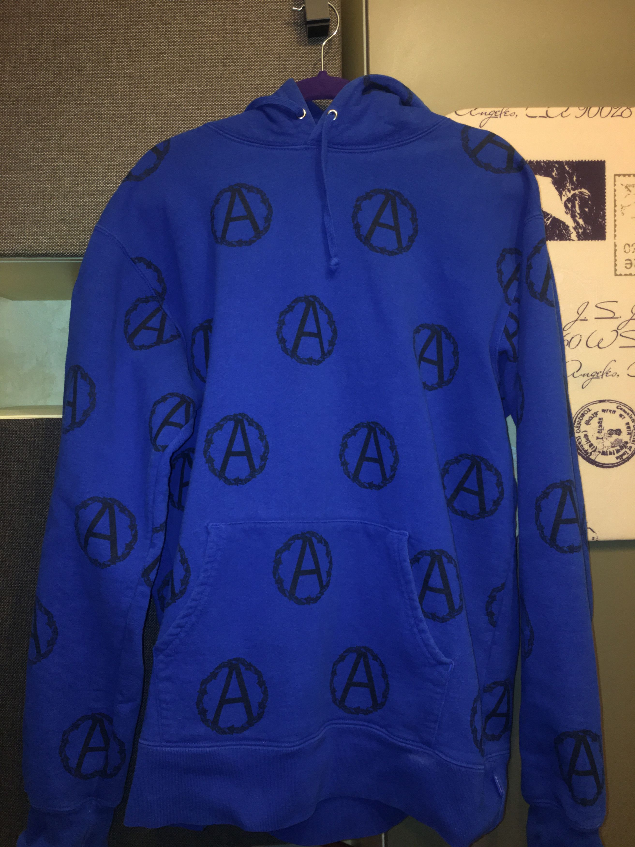 Supreme Anarchy Hoodie Blue Supreme Anarchy Hooded Sweatshirt