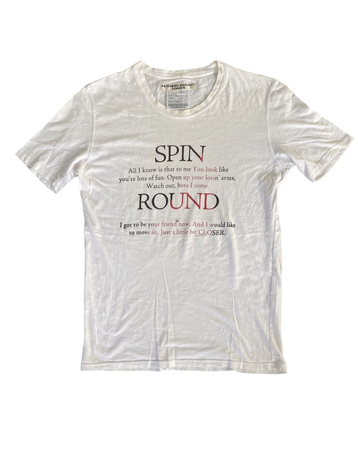 Japanese Brand × Katharine Hamnett London Vtg Hamnett poem tee Size US M / EU 48-50 / 2 - 1 Thumbnail