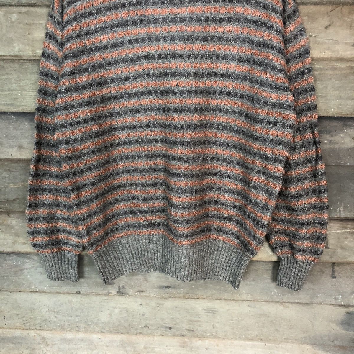 Aran Isles Knitwear Renown Brown stripe japan Knitwear #6821 Size US L / EU 52-54 / 3 - 3 Thumbnail