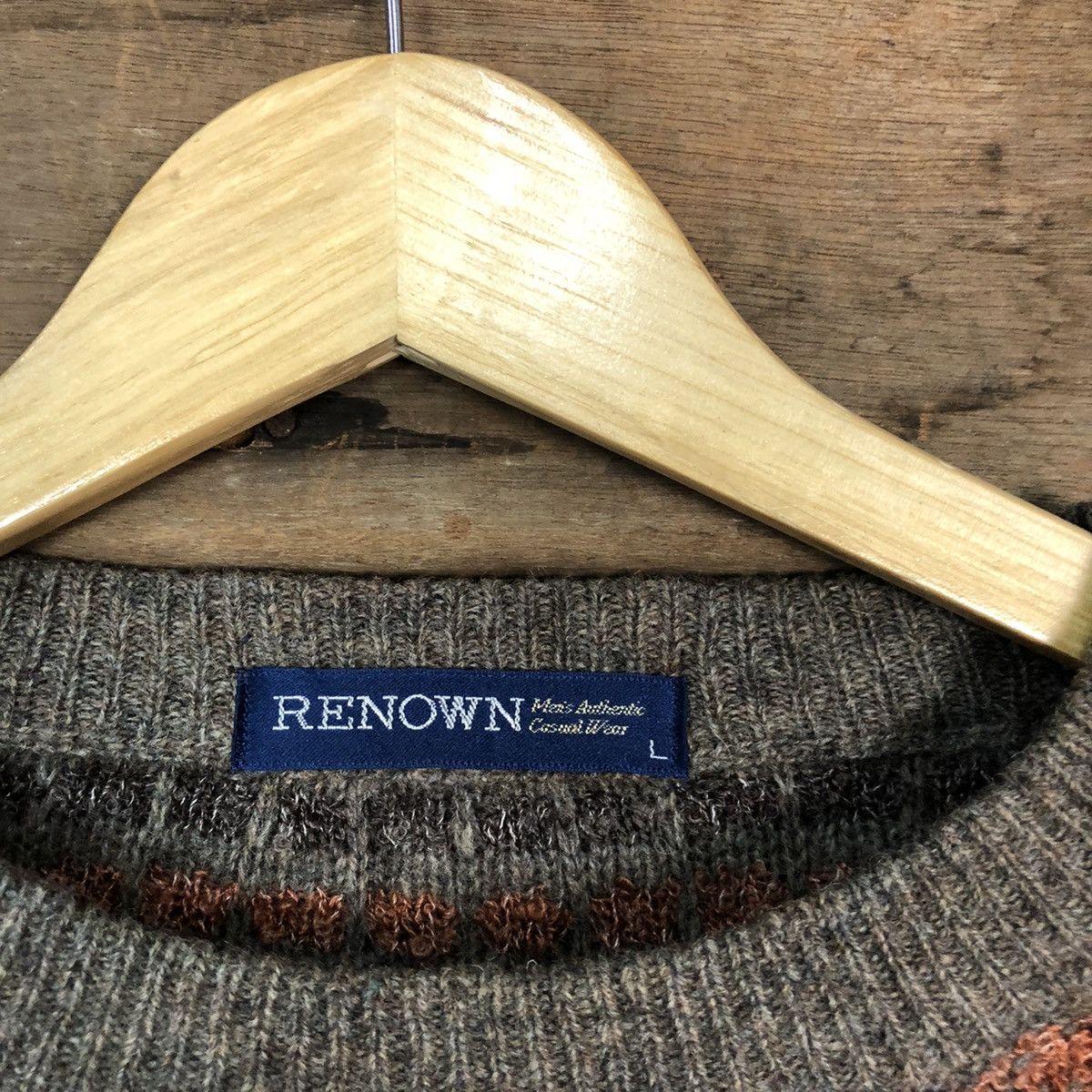 Aran Isles Knitwear Renown Brown stripe japan Knitwear #6821 Size US L / EU 52-54 / 3 - 7 Thumbnail