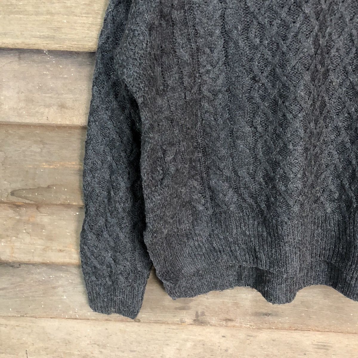 Aran Isles Knitwear × Japanese Brand American Holic Grey aran isle cable Knitwear #6823 Size US M / EU 48-50 / 2 - 4 Thumbnail